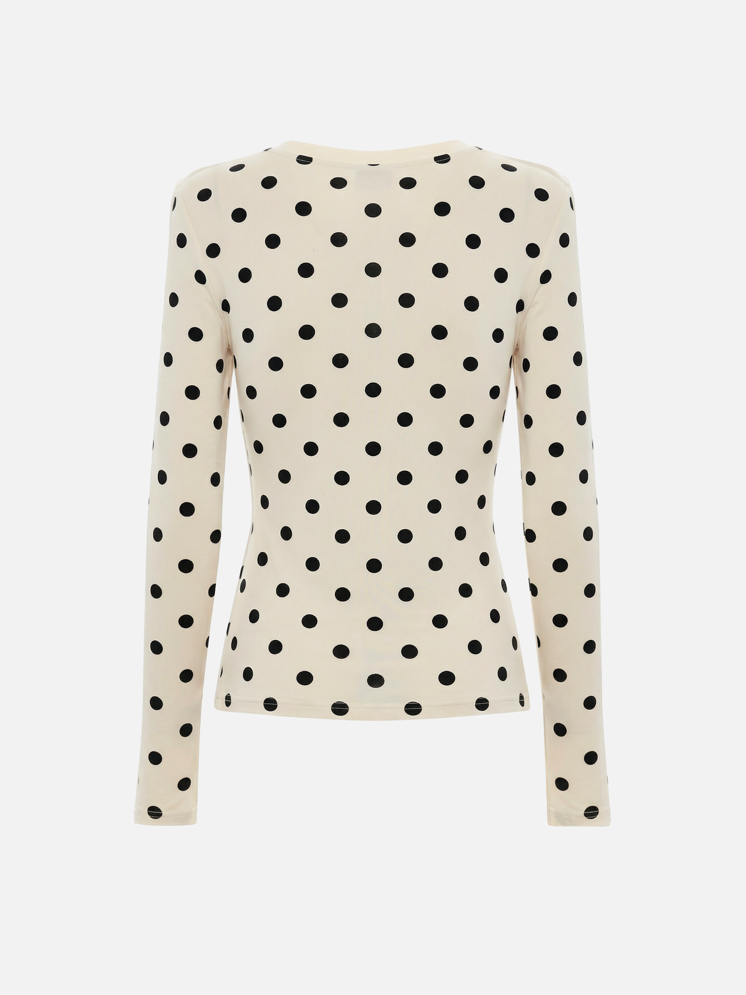 Viscose long sleeve top with heart-shaped cut-out
