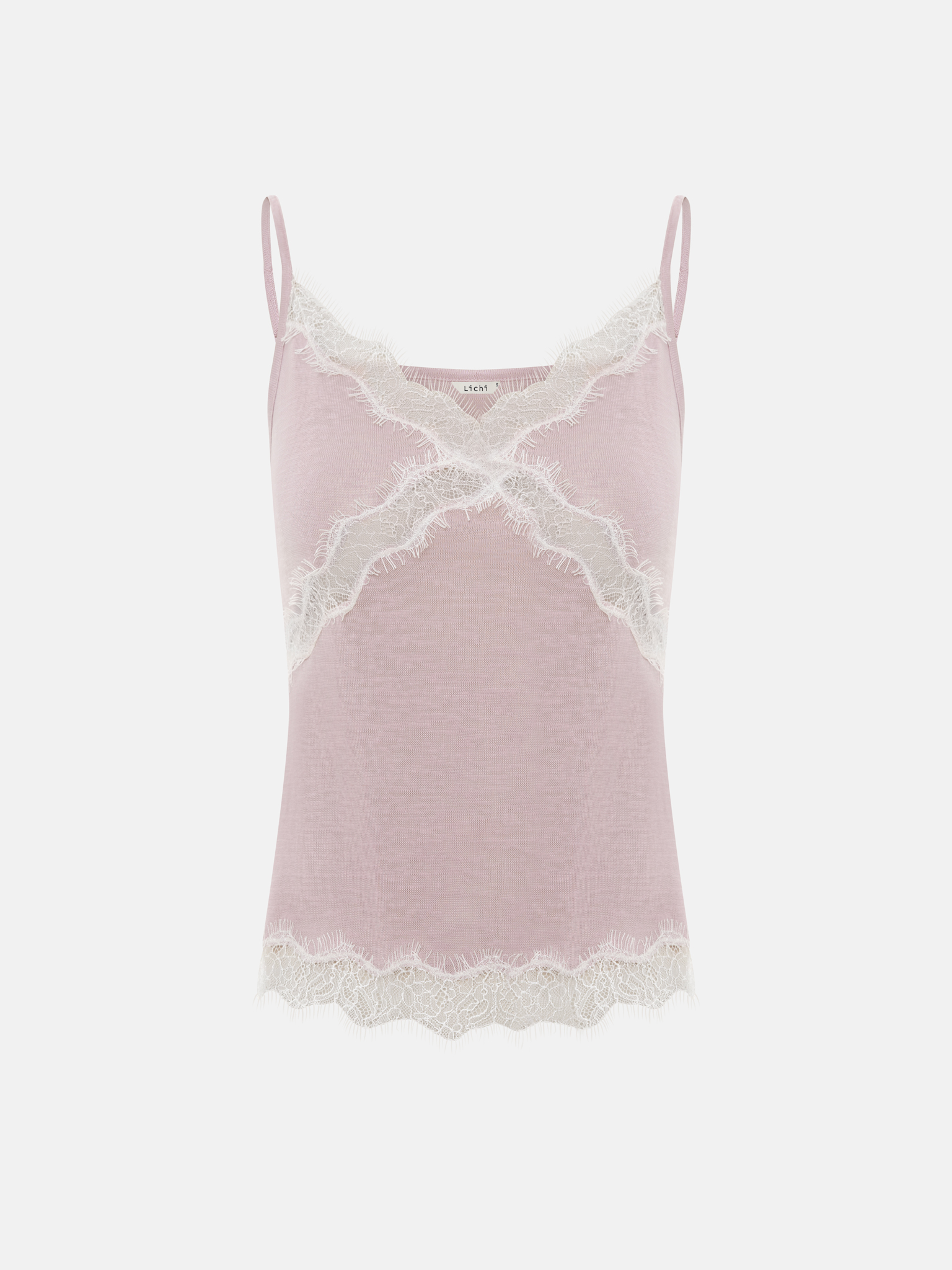 Dzianinowy top z koronkową dekoracją