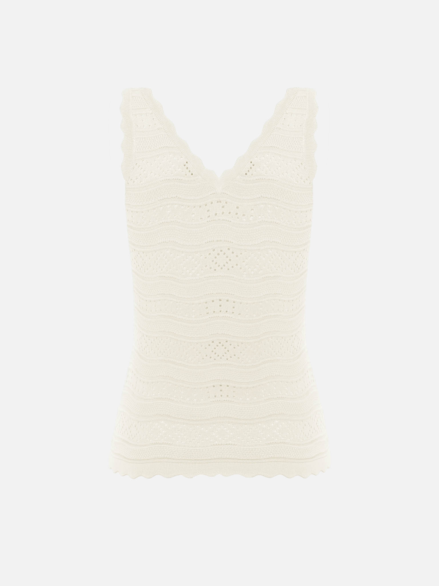 Fitted openwork knitted top