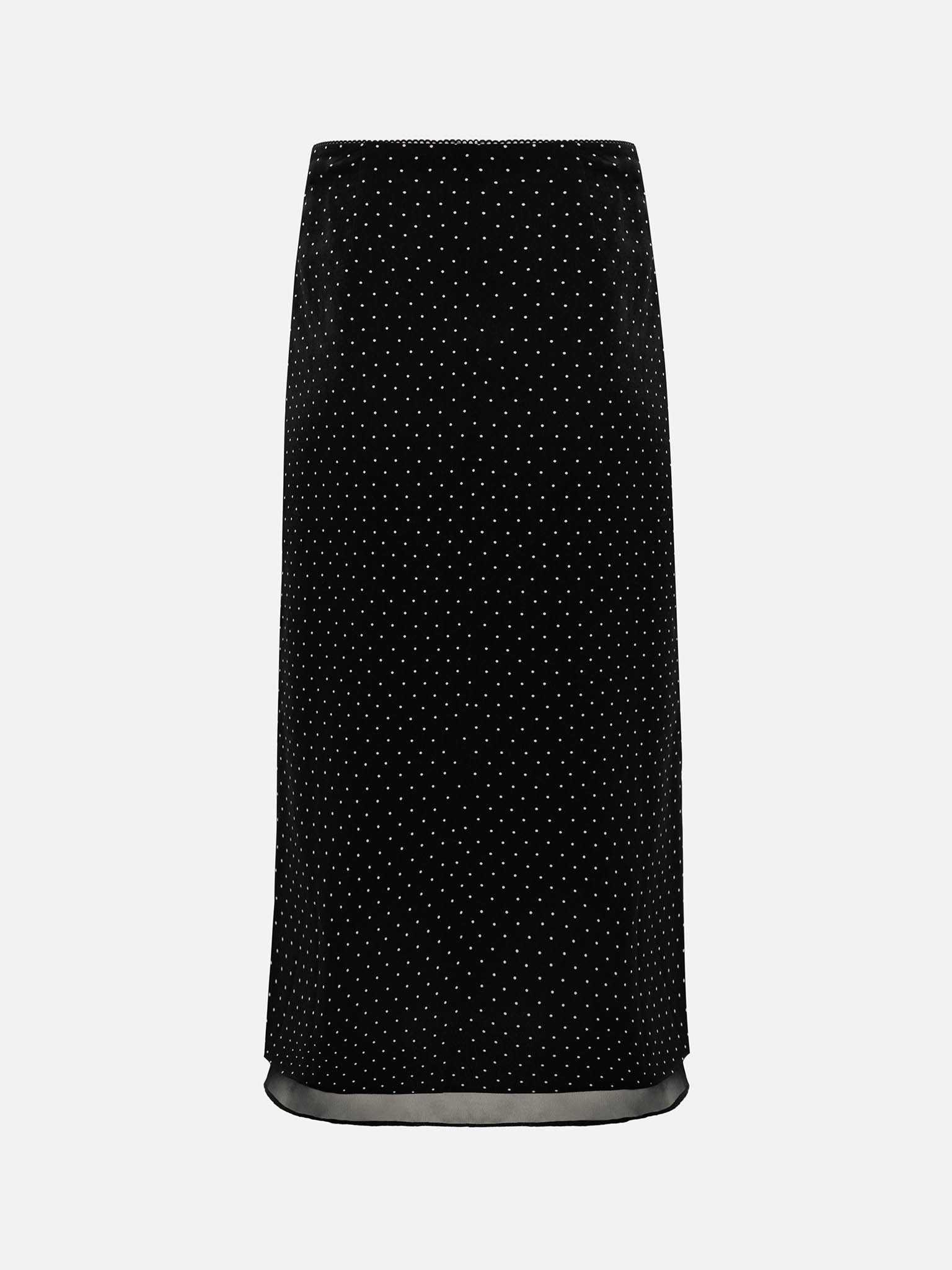 Small polka dot midi skirt