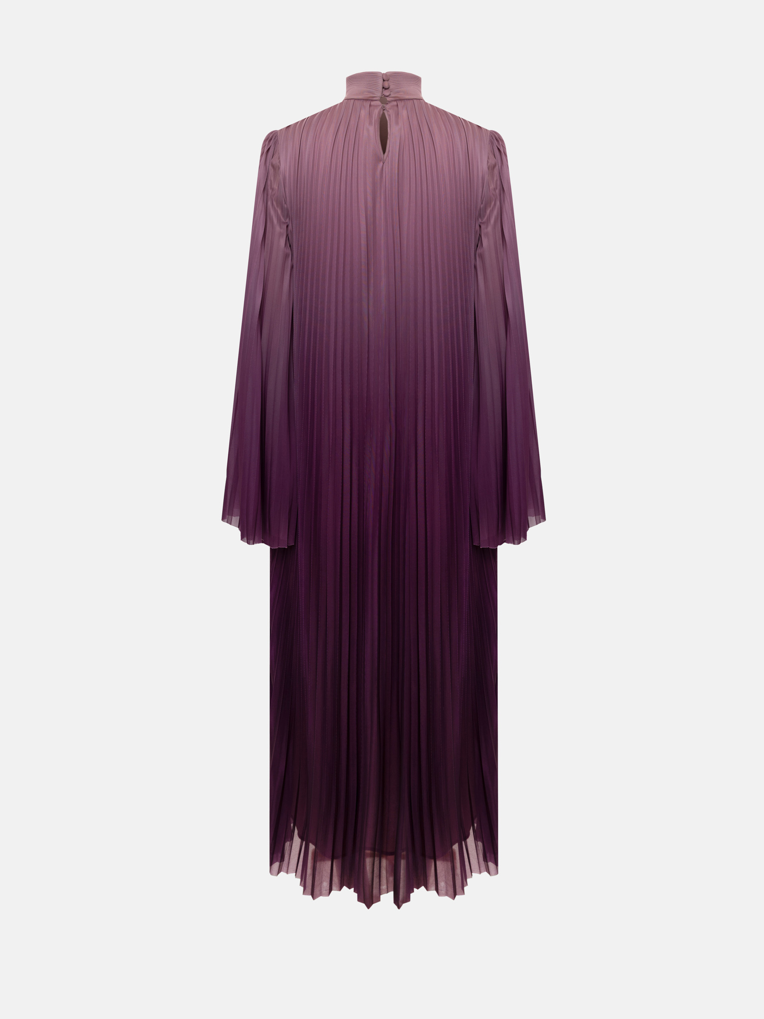 Pleated maxi dress with a gradient
