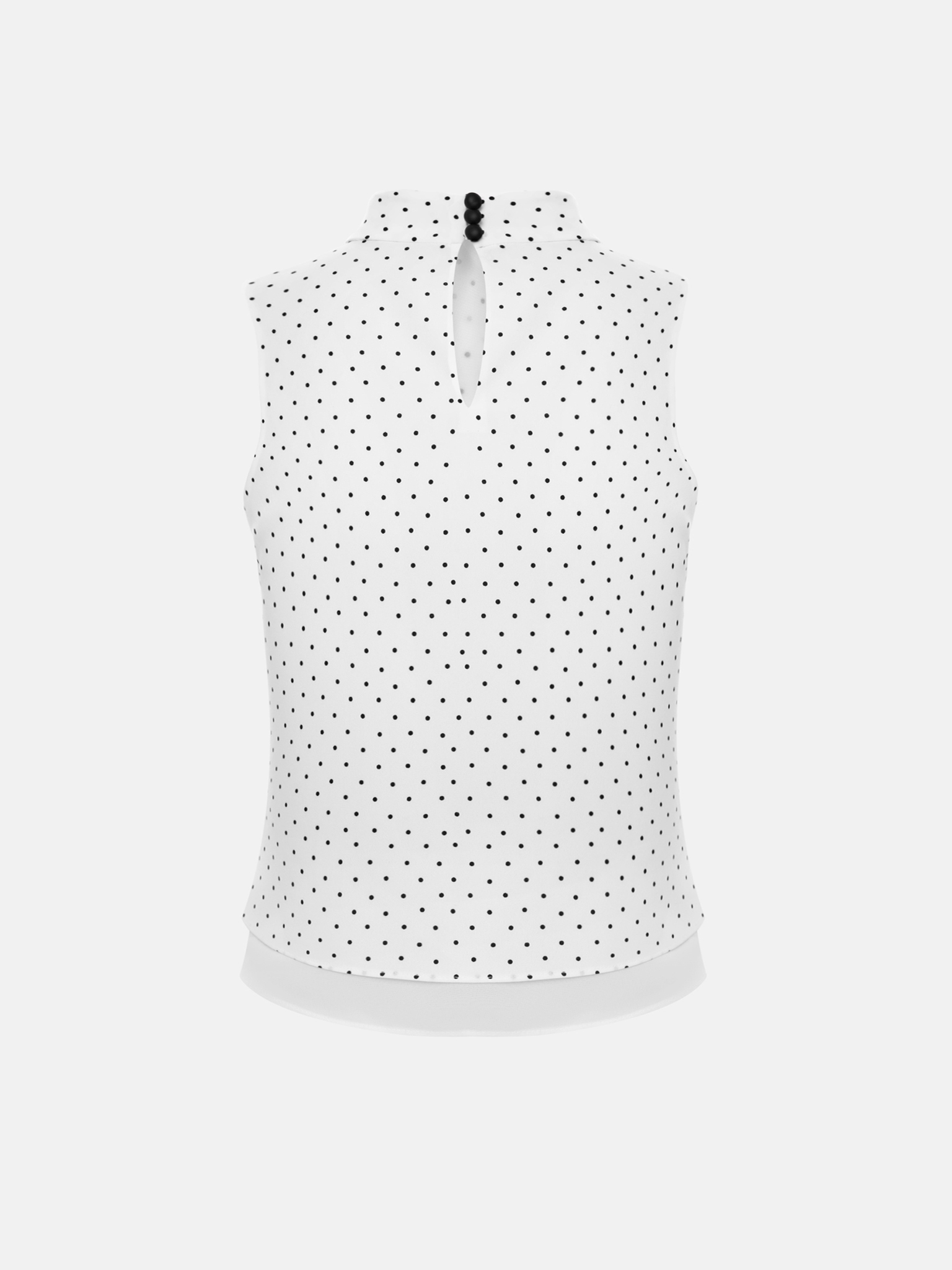 Small polka dot top with chest draping