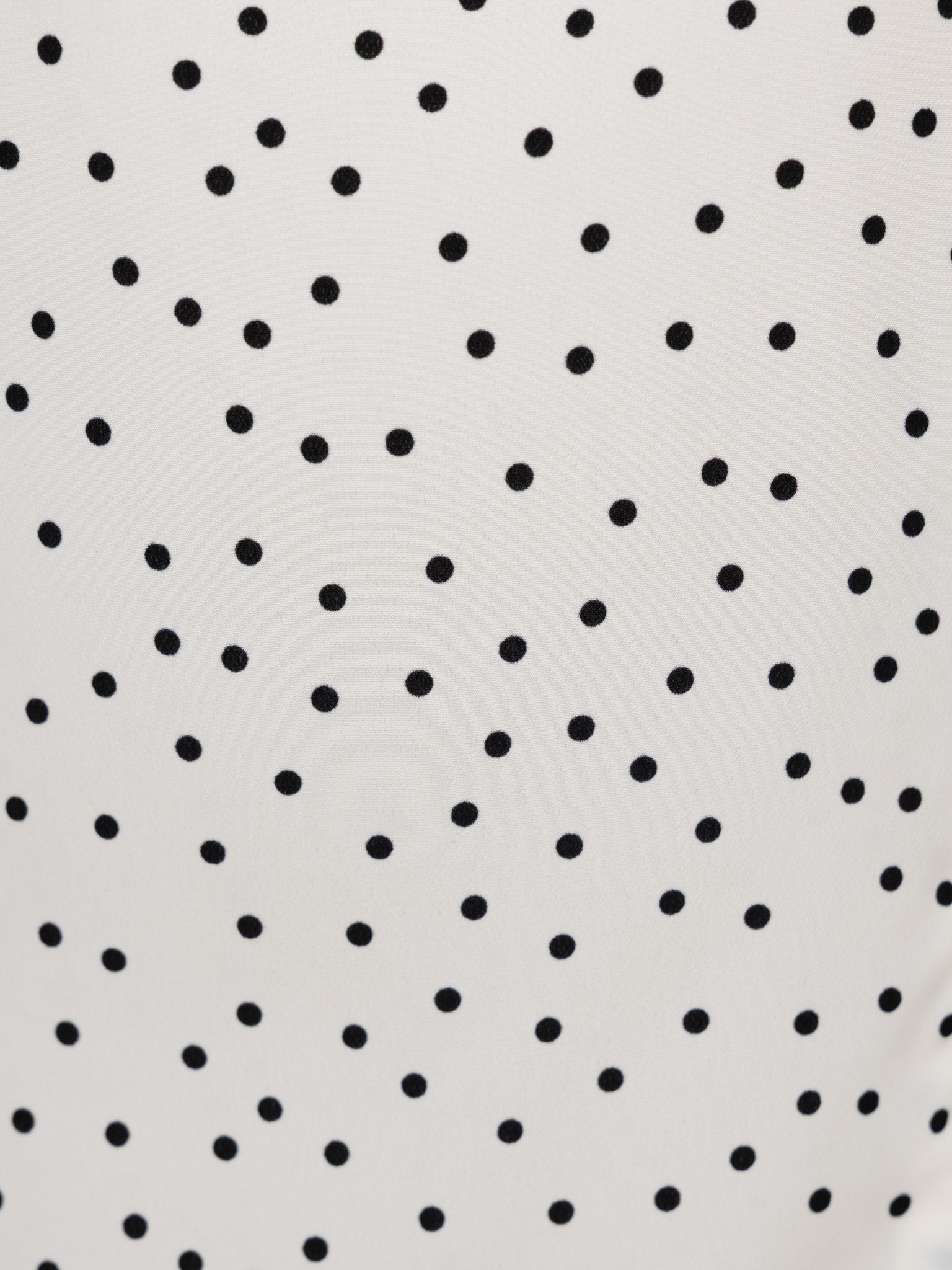 Polka dot blouse with ruffles on the collar