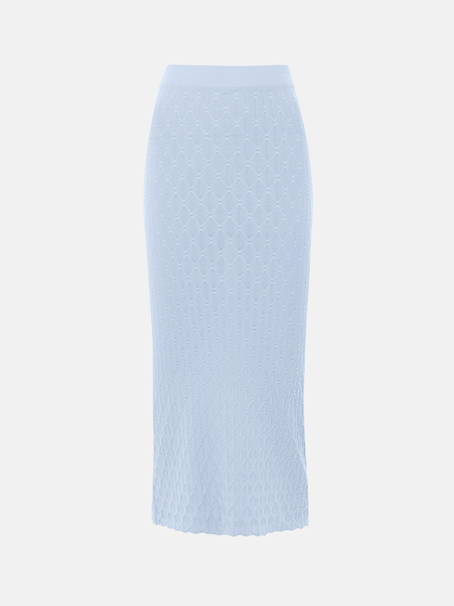 Straight-cut midi skirt in textured knit