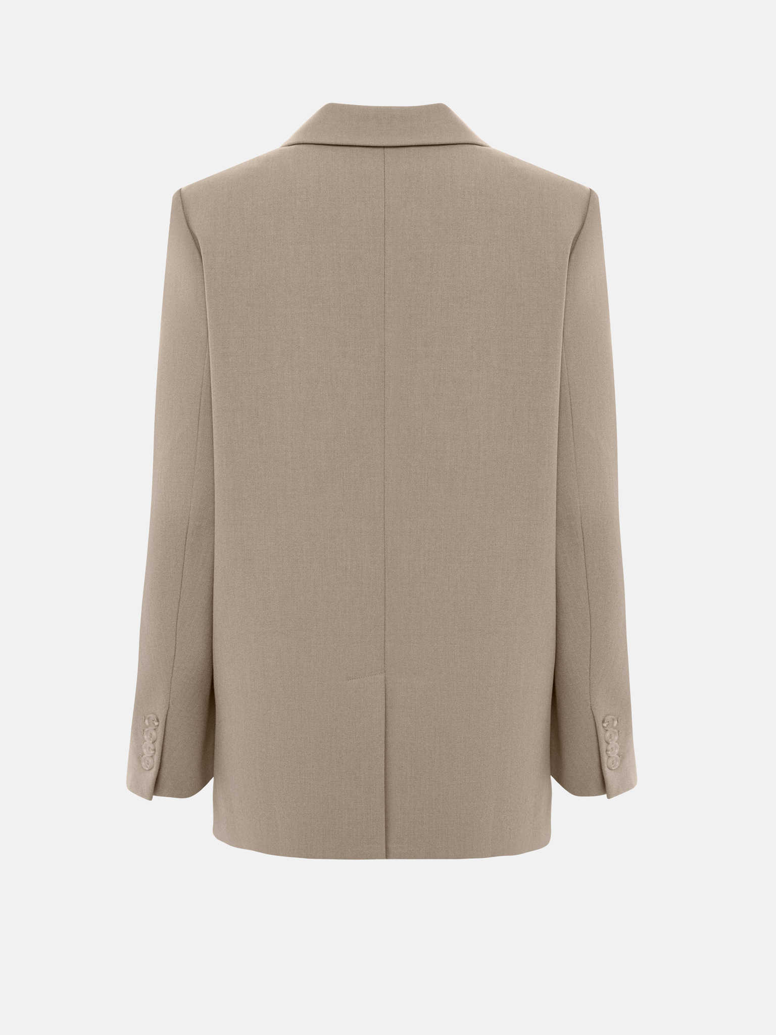 Loose single-breasted jacket with asymmetrical fastening