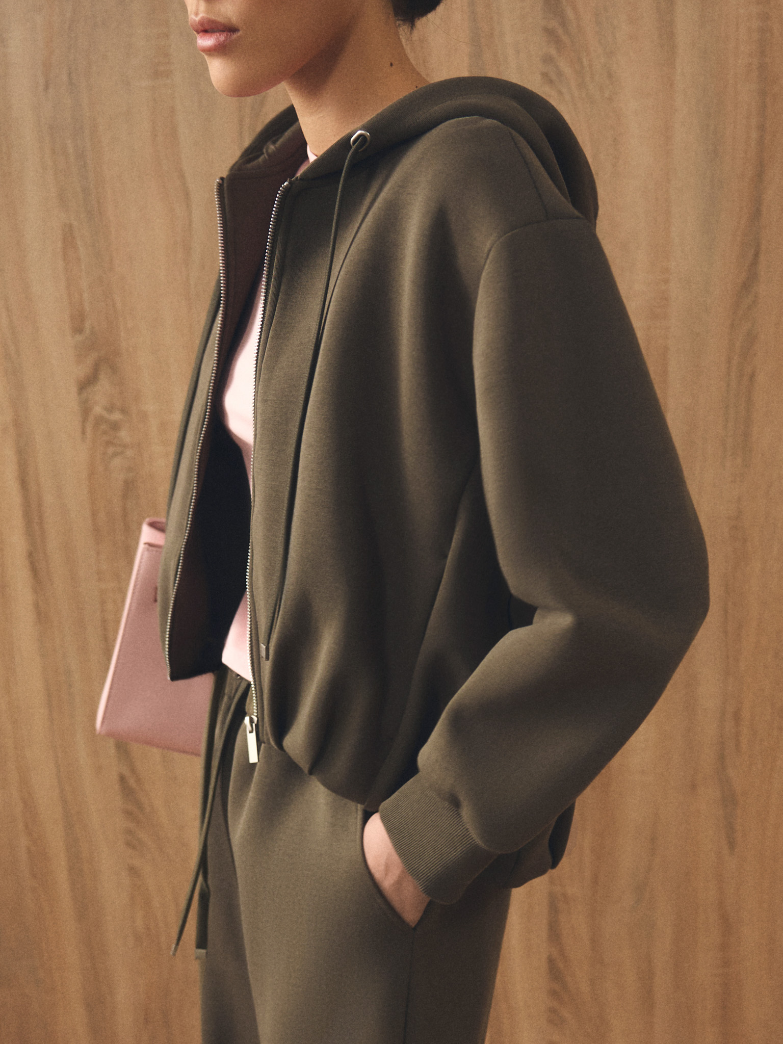 Loose-fit French terry trousers