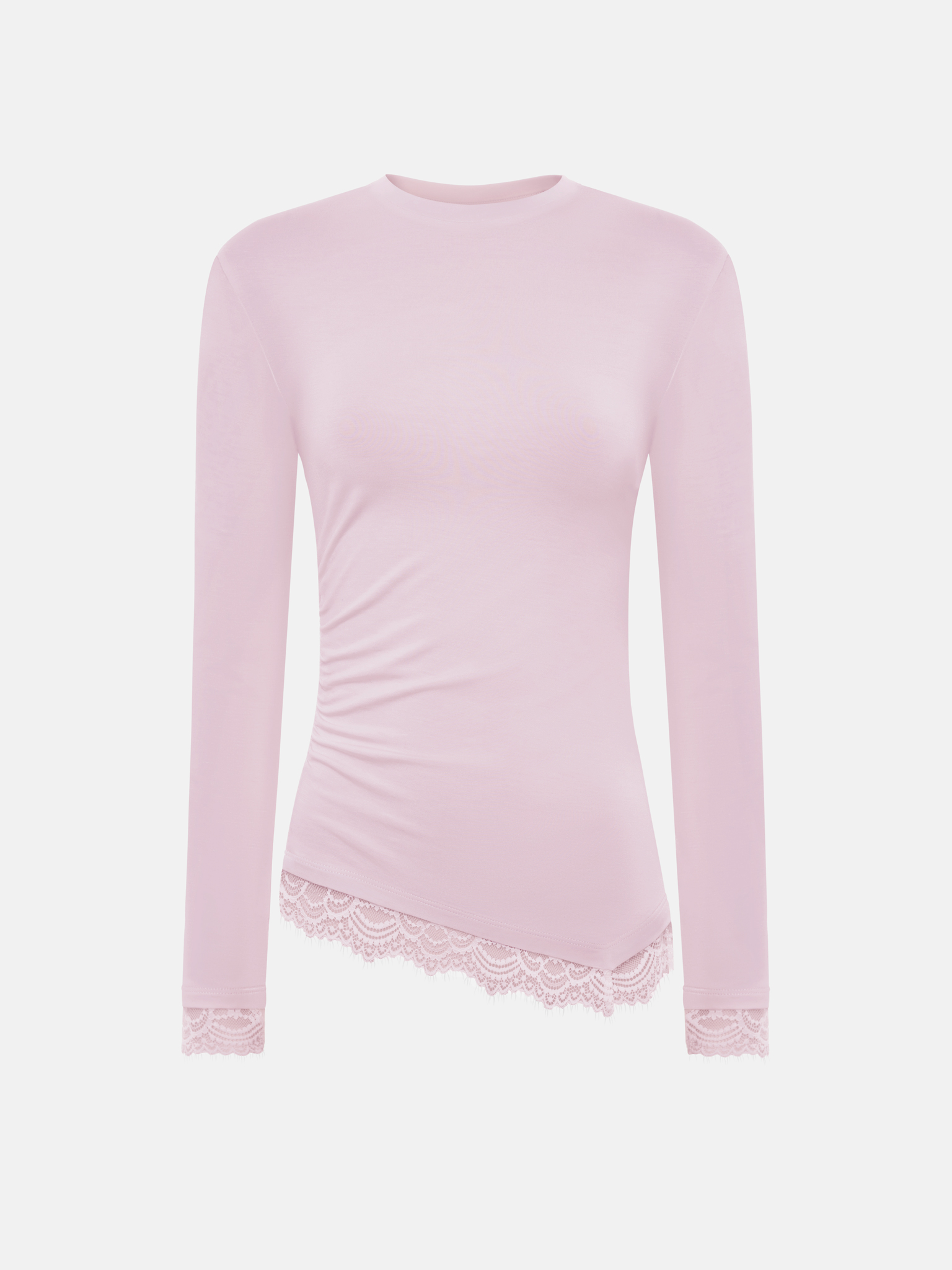 Monochrome longsleeve with lace trim