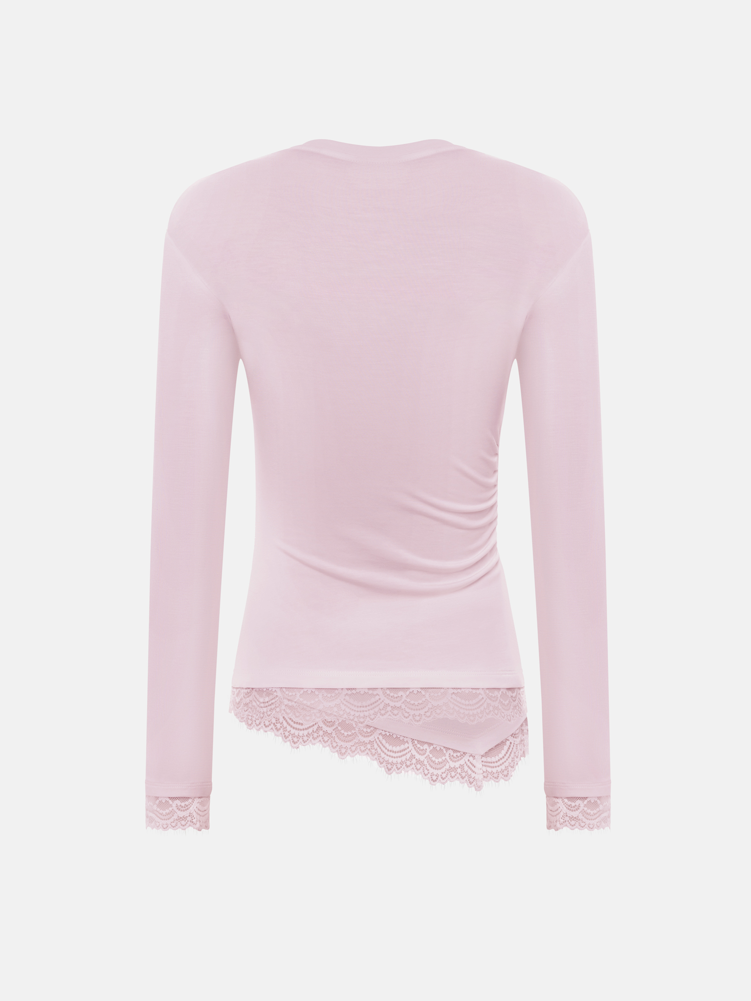 Monochrome longsleeve with lace trim