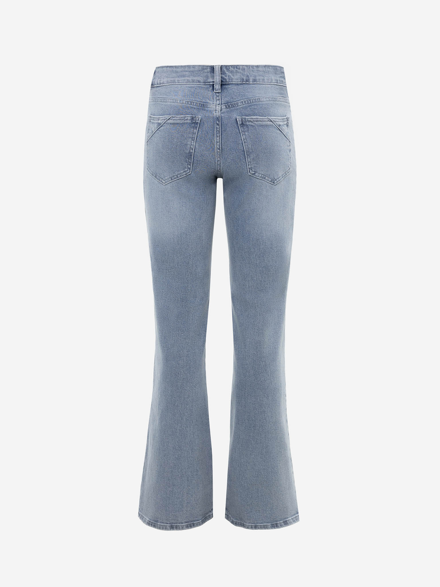 Flared jeans with slits on the sides