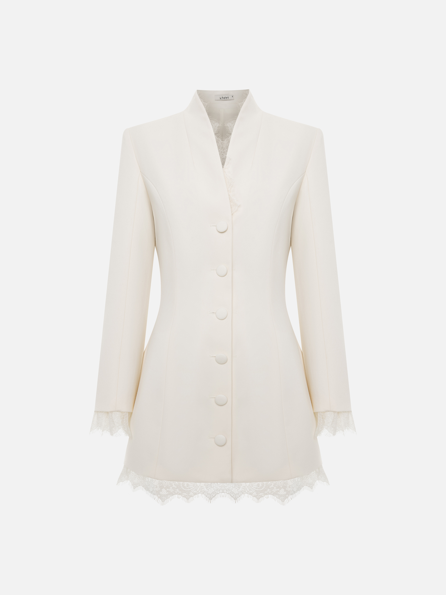 Mini blazer dress with lace detailing :: LICHI - Online fashion store Mini blazer dress with lace detailing :: LICHI - Online fashion store
