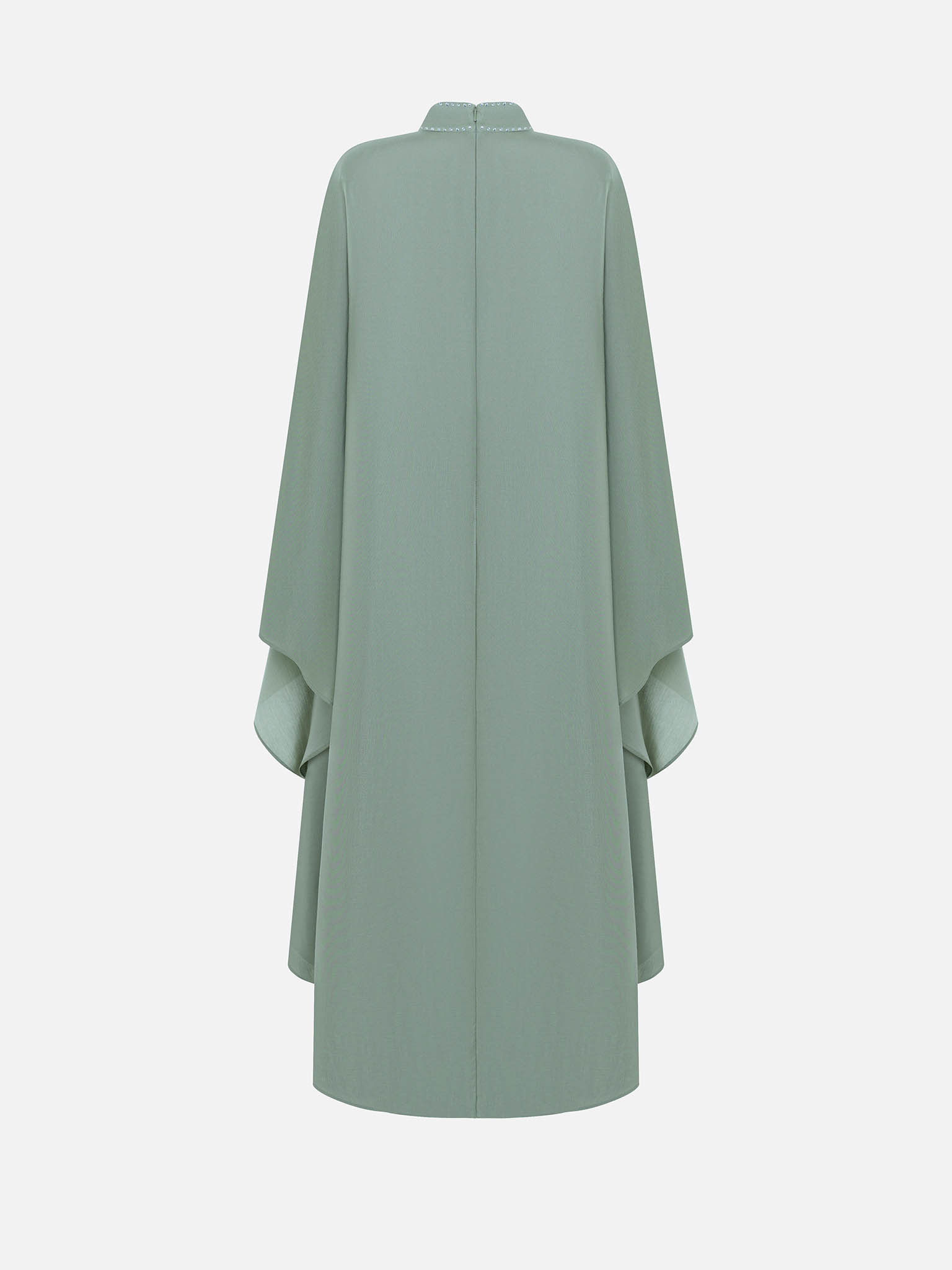 Loose maxi dress with rhinestones on collar