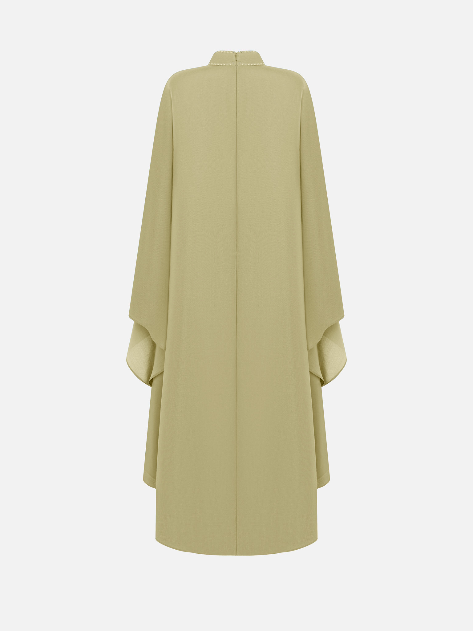 Loose maxi dress with rhinestones on collar