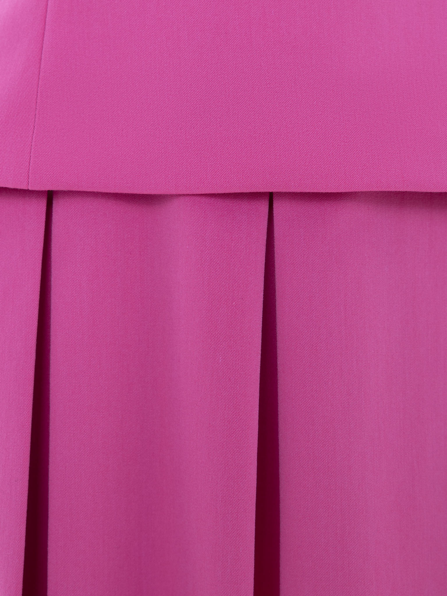 Mini dress with a stand-up collar and a pleated skirt