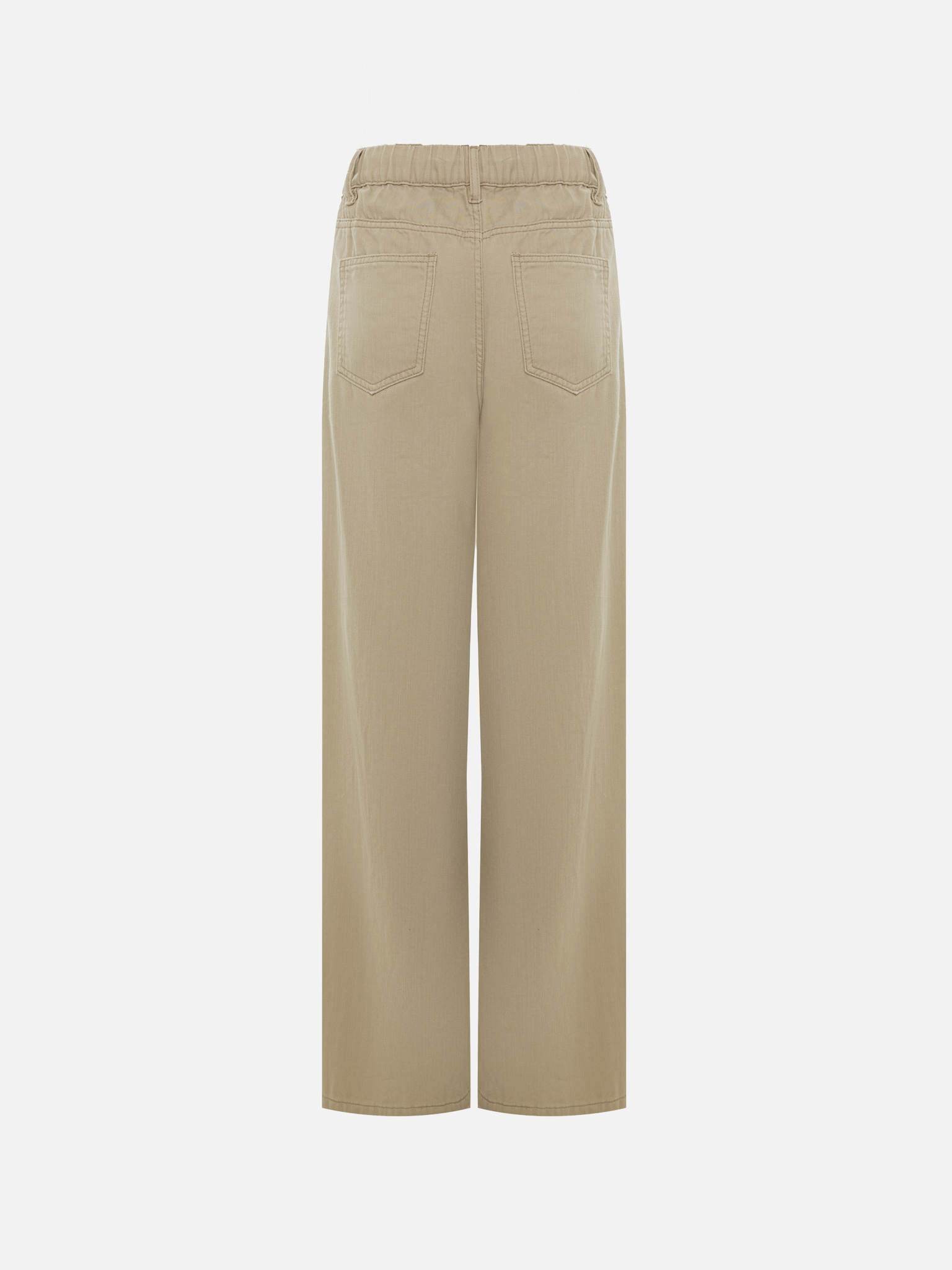 Loose-fitting trousers with waist ties