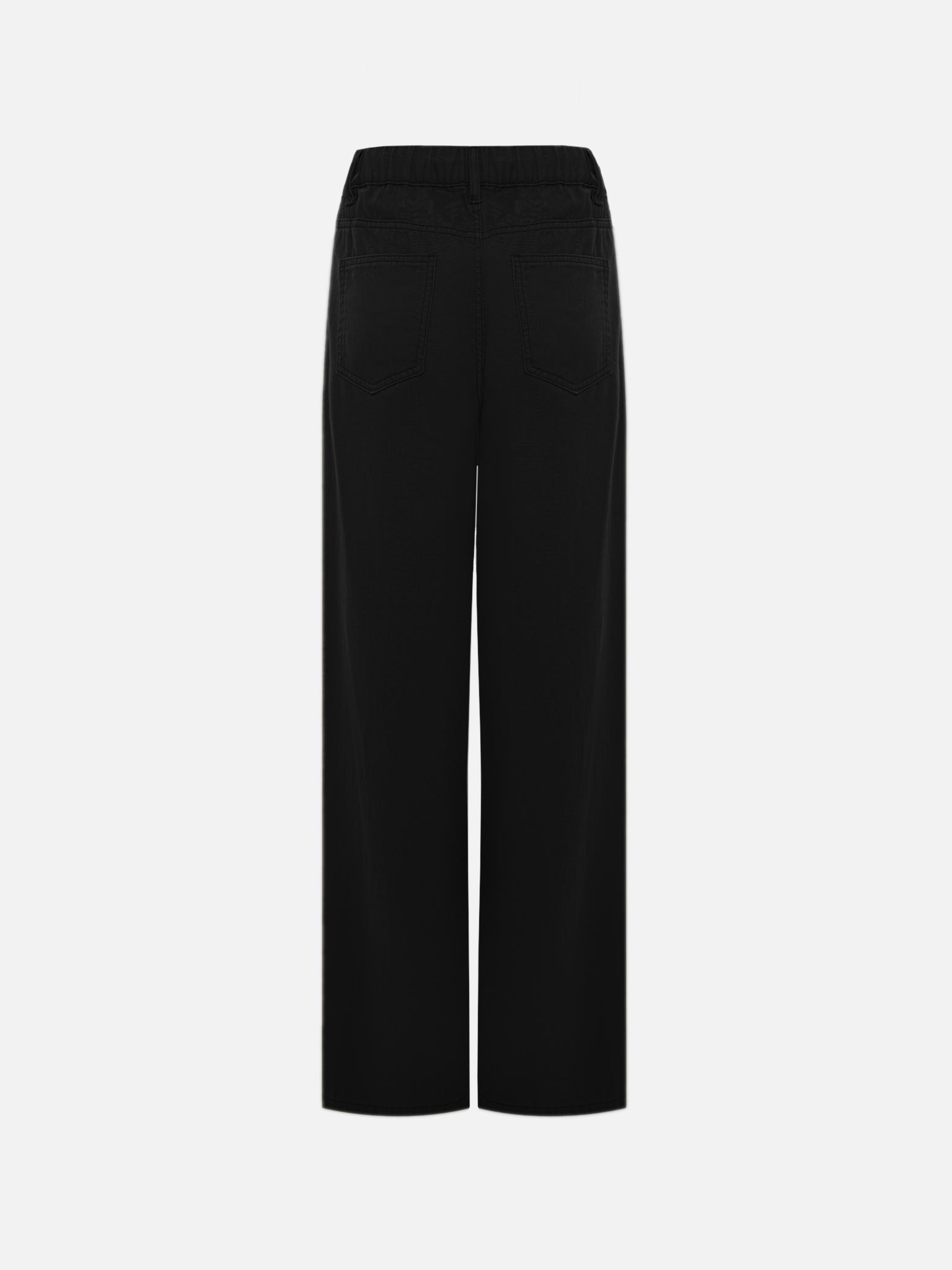 Loose-fitting trousers with waist ties