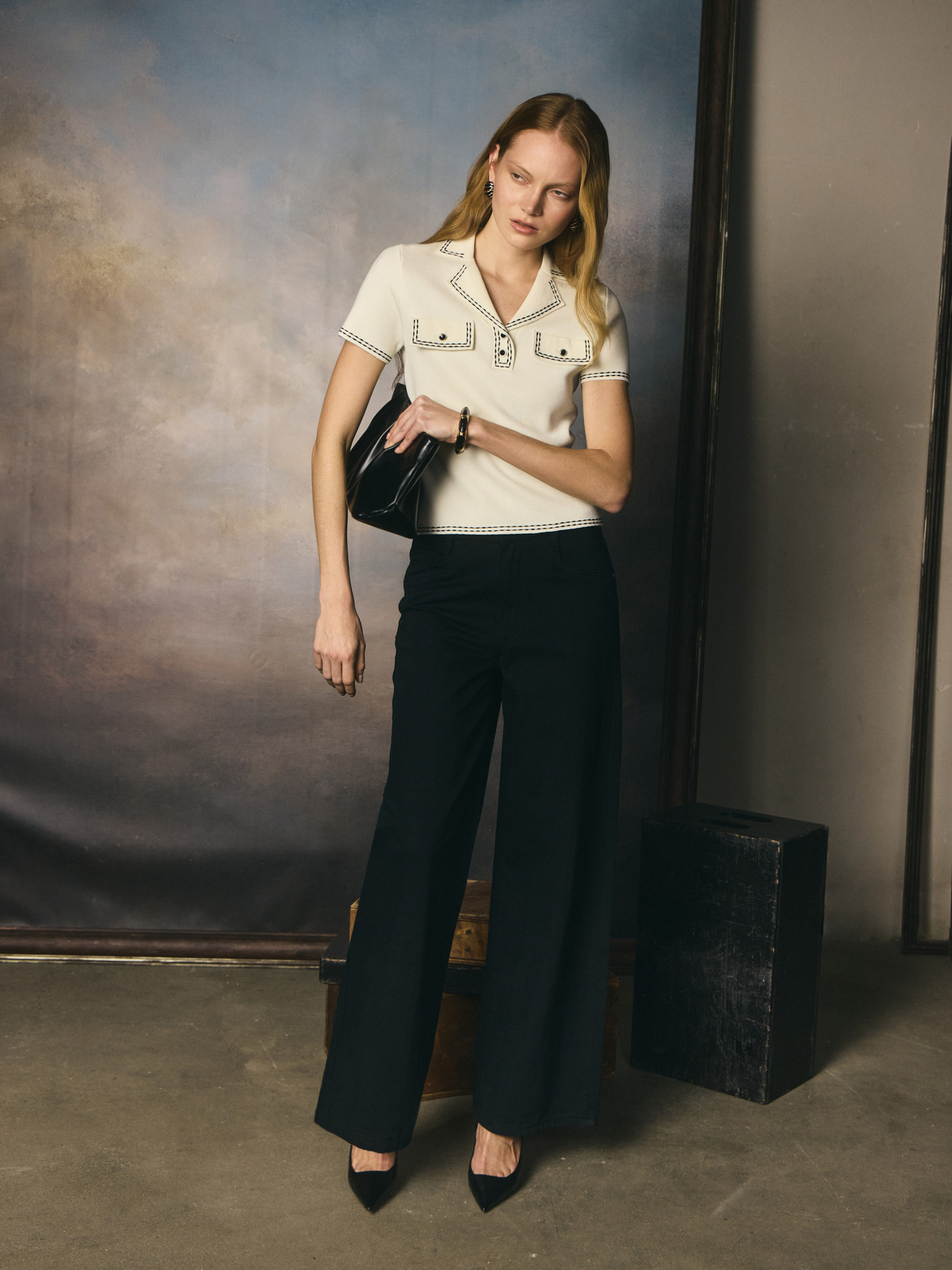 Свободные брюки с завязками на талии