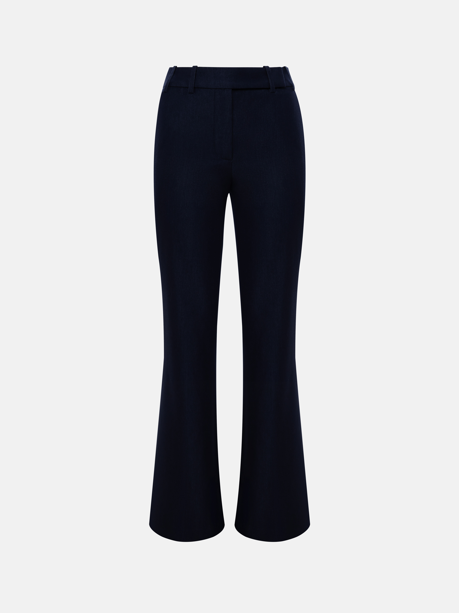 Flared high-waisted trousers