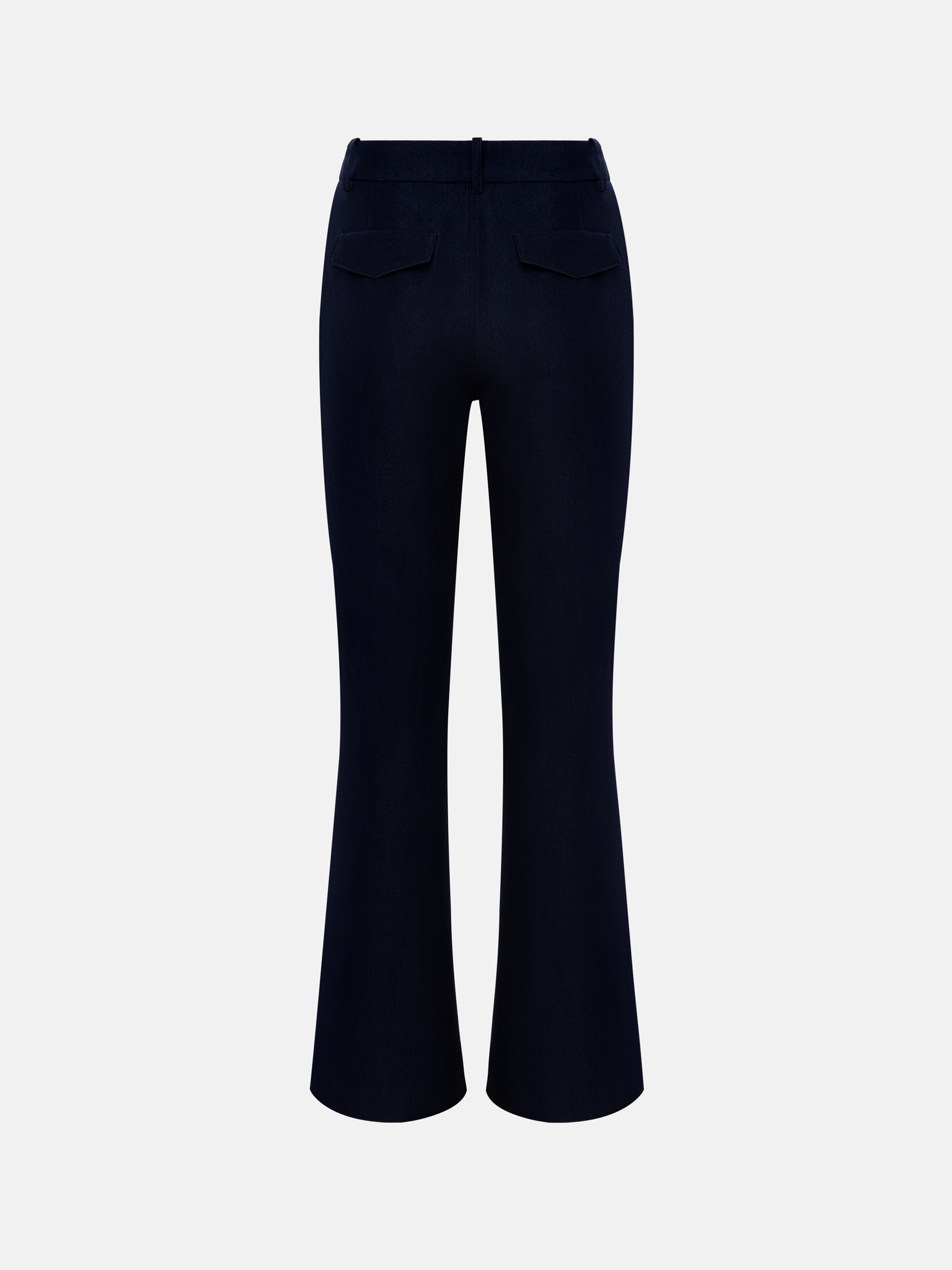Flared high-waisted trousers