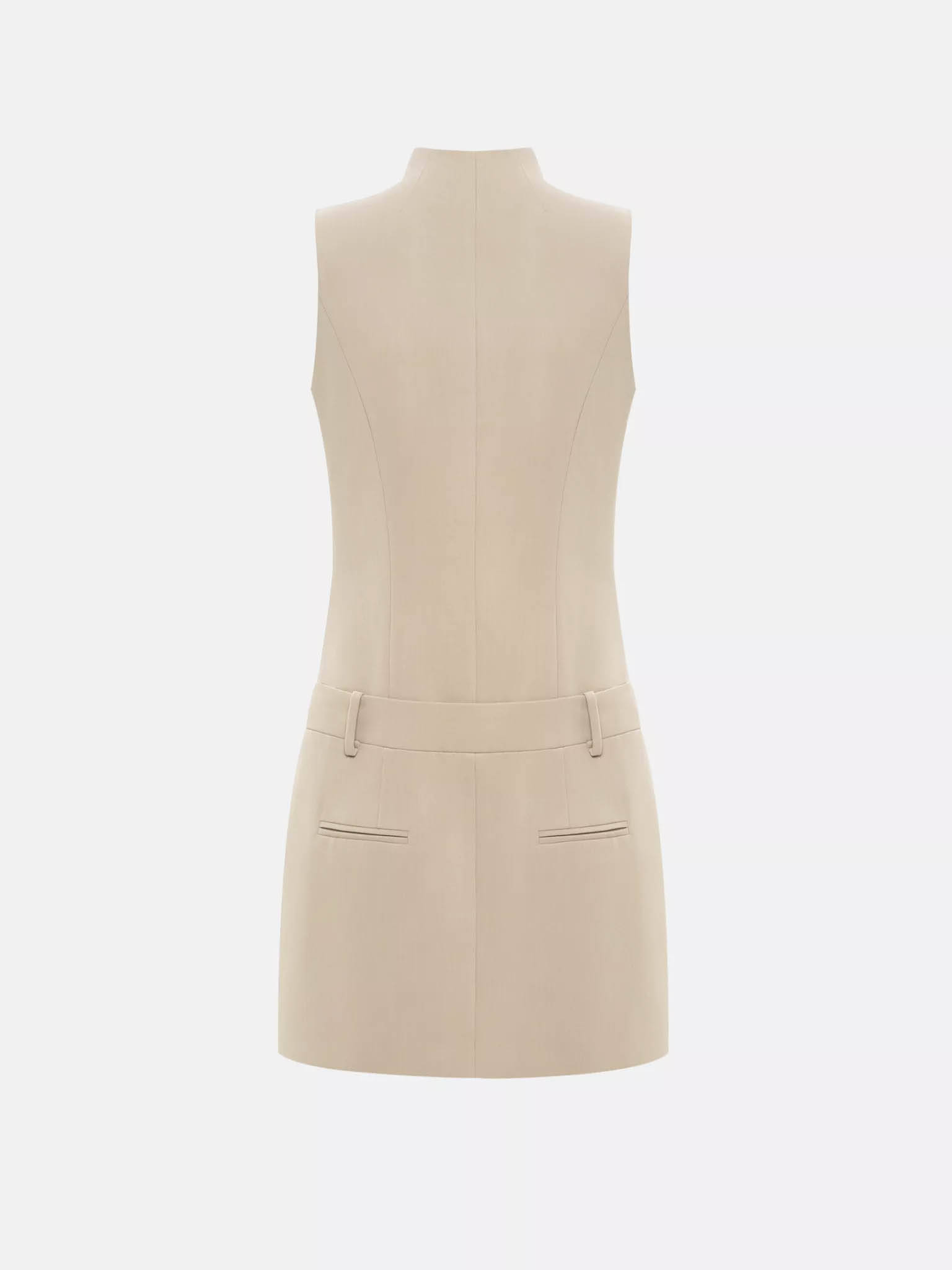 Straight-cut viscose mini dress