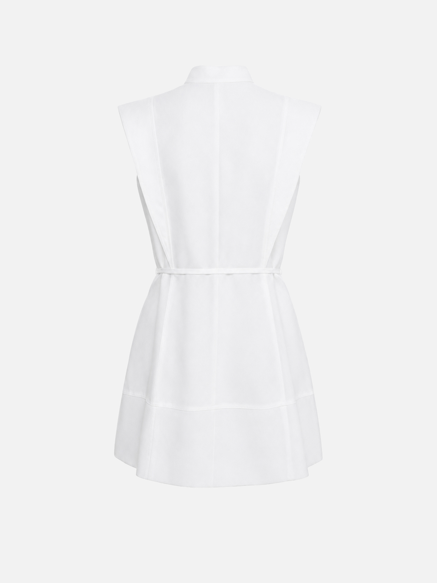 Viscose and linen mini dress with a matching belt