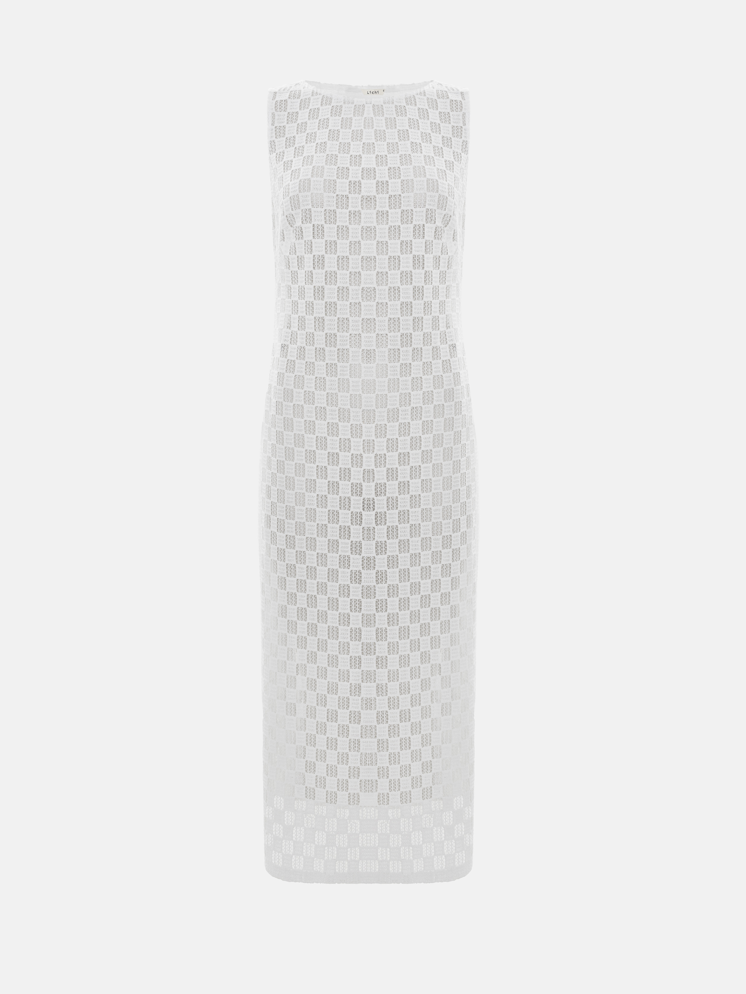 Finely-knit sleeveless midi shirt dress :: LICHI - Online fashion store