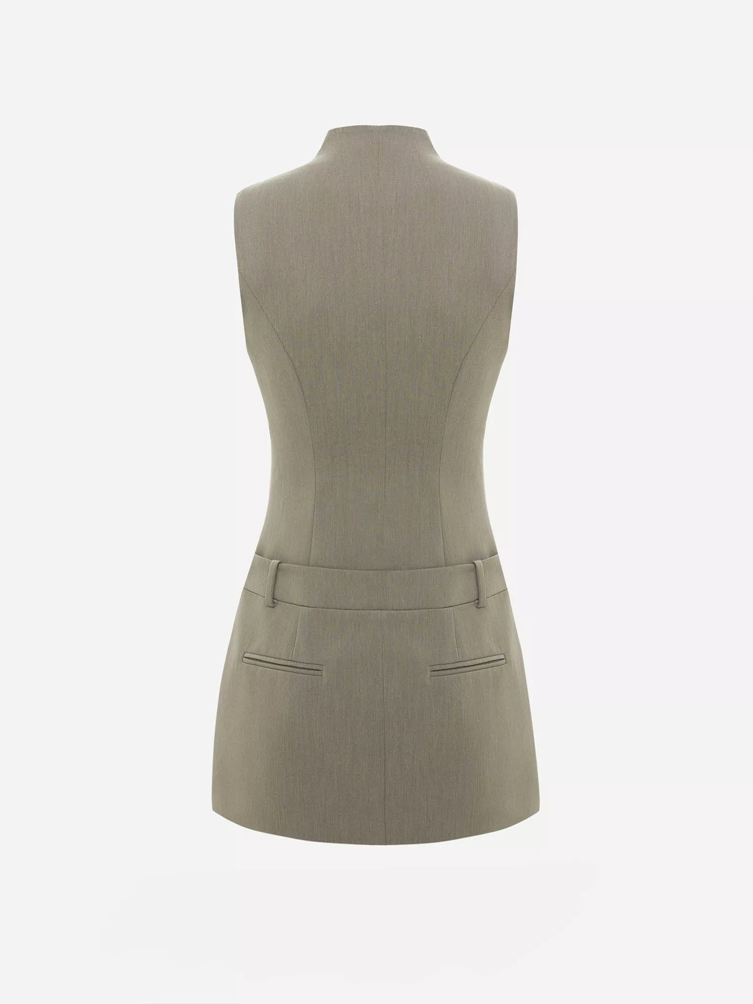 Straight-cut viscose mini dress