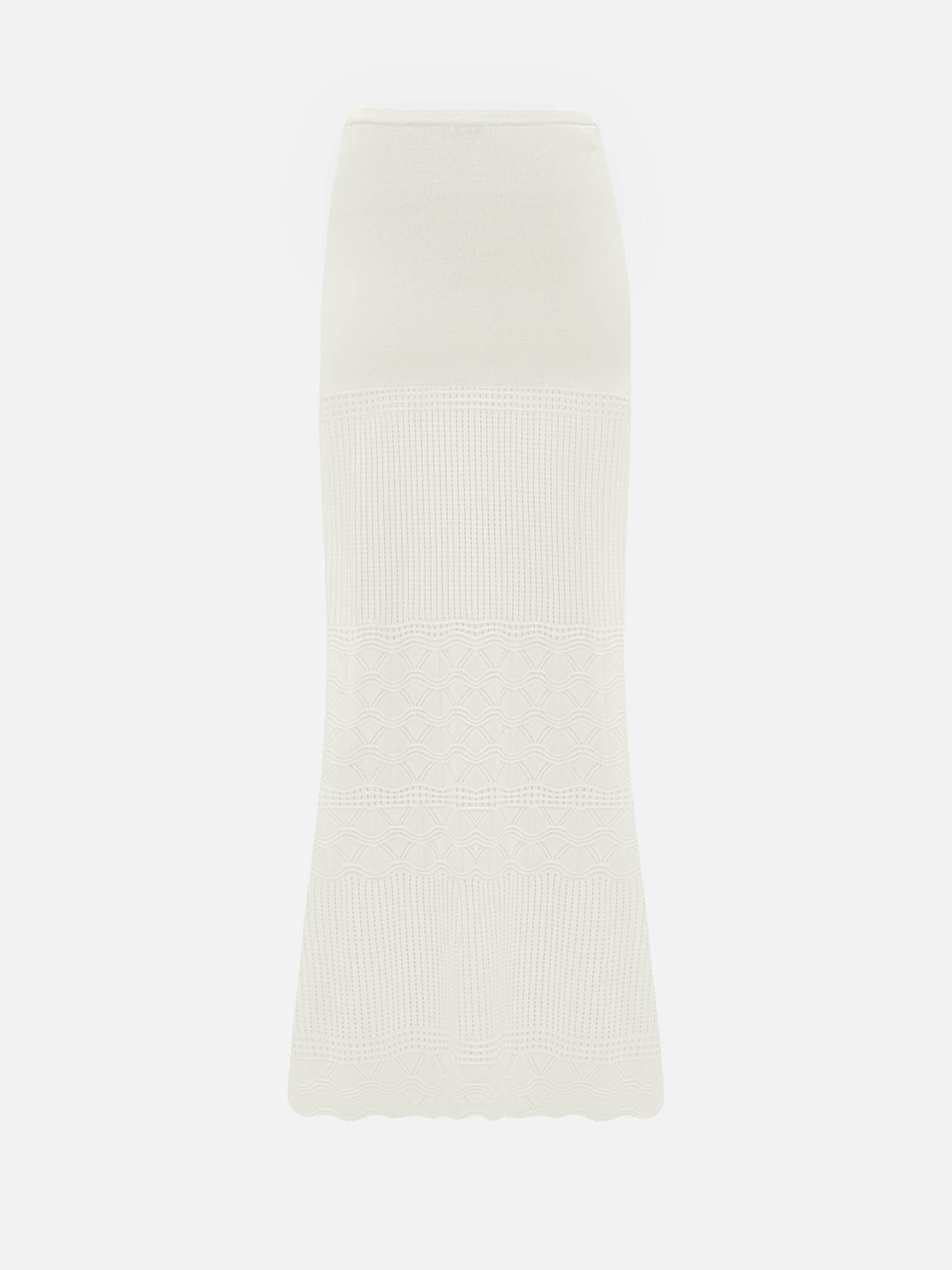 Maxi skirt in a mixed jersey fabric