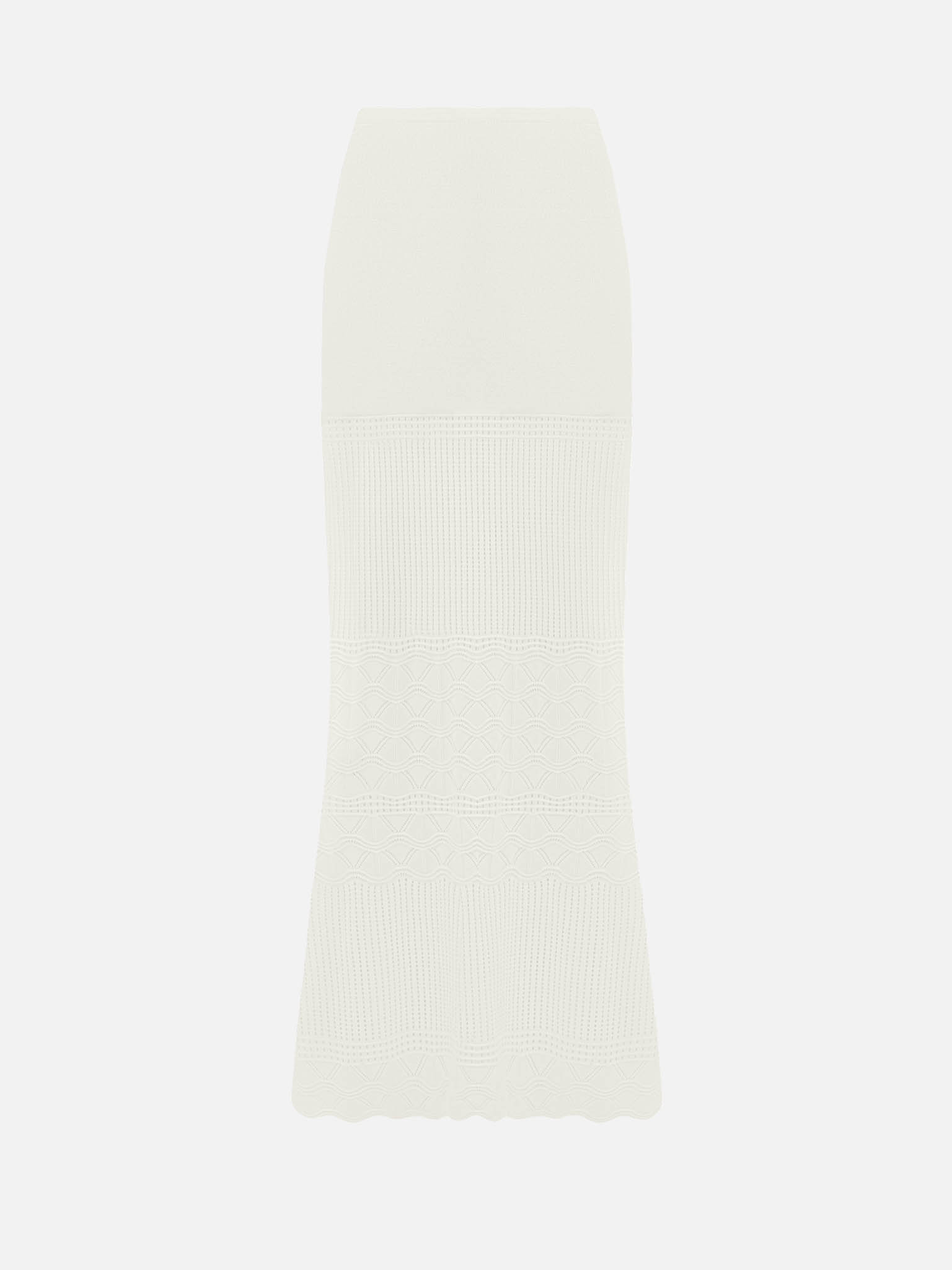 Maxi skirt in a mixed jersey fabric