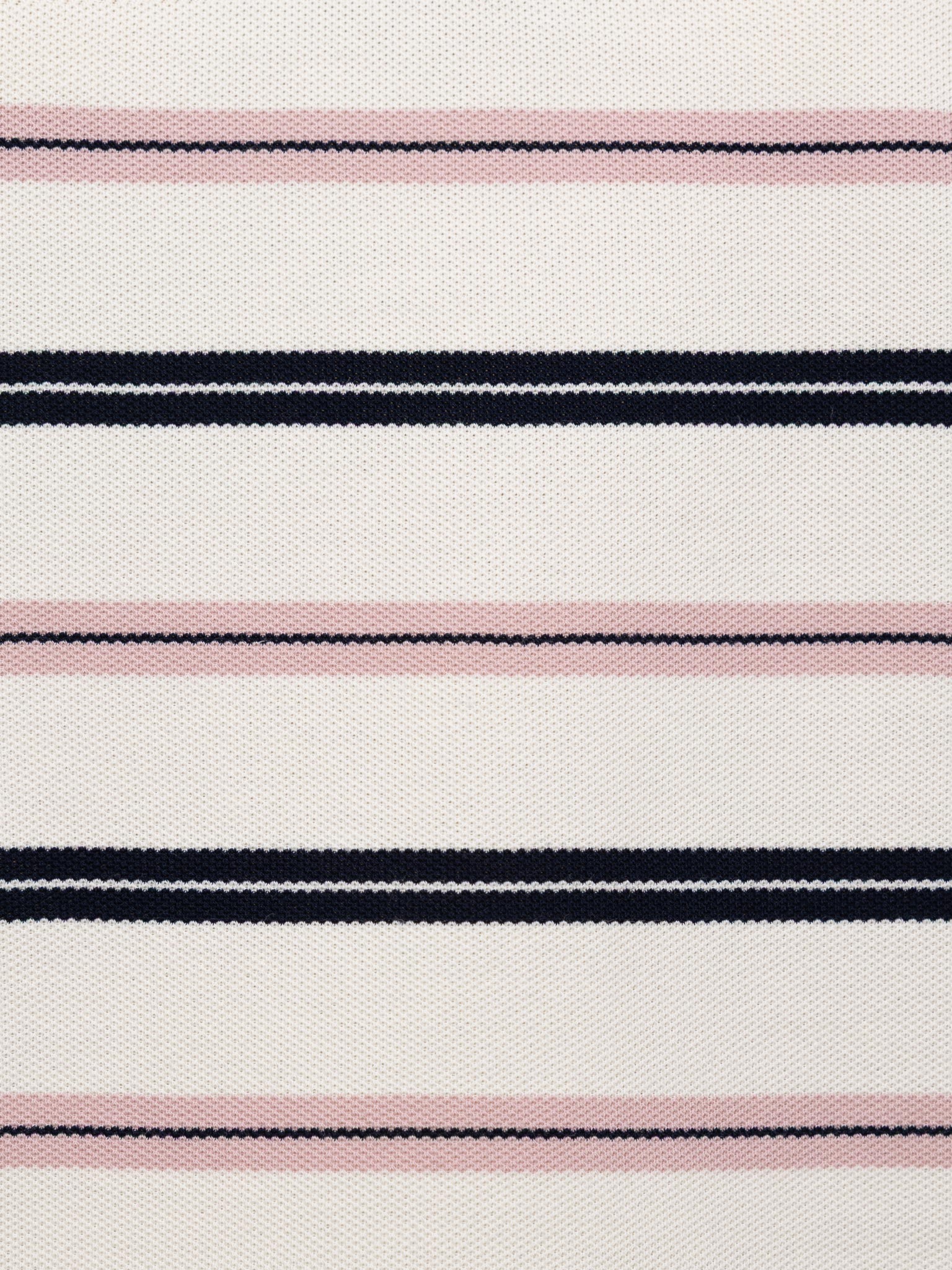 Loose-fitting cotton polo shirt with multicoloured stripes