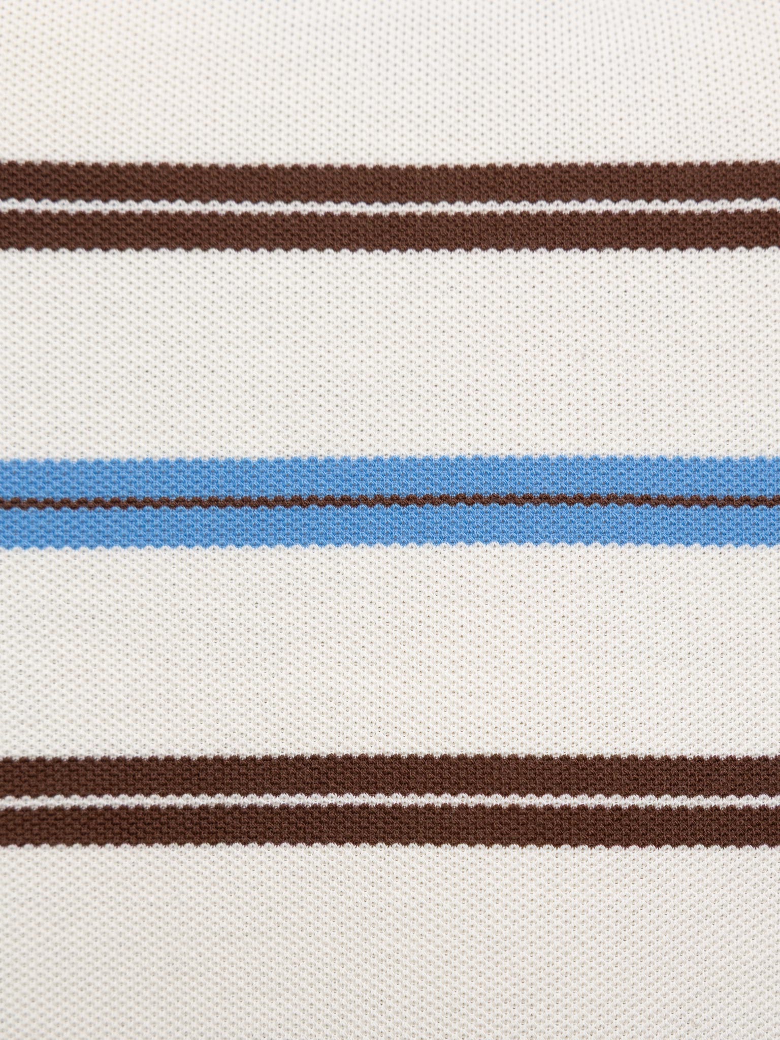 Loose-fitting cotton polo shirt with multicoloured stripes