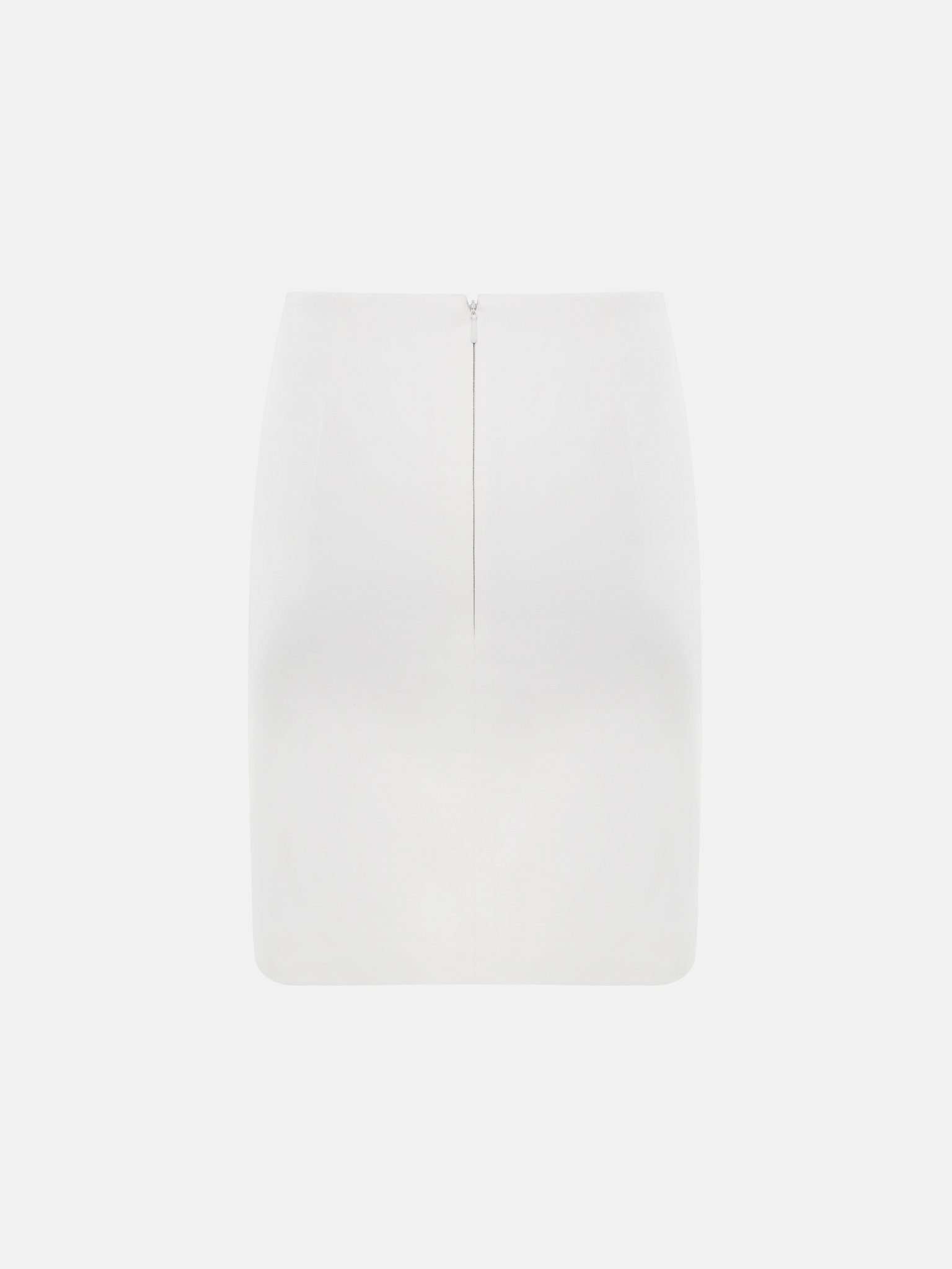 Cotton mini skirt with a metal zip
