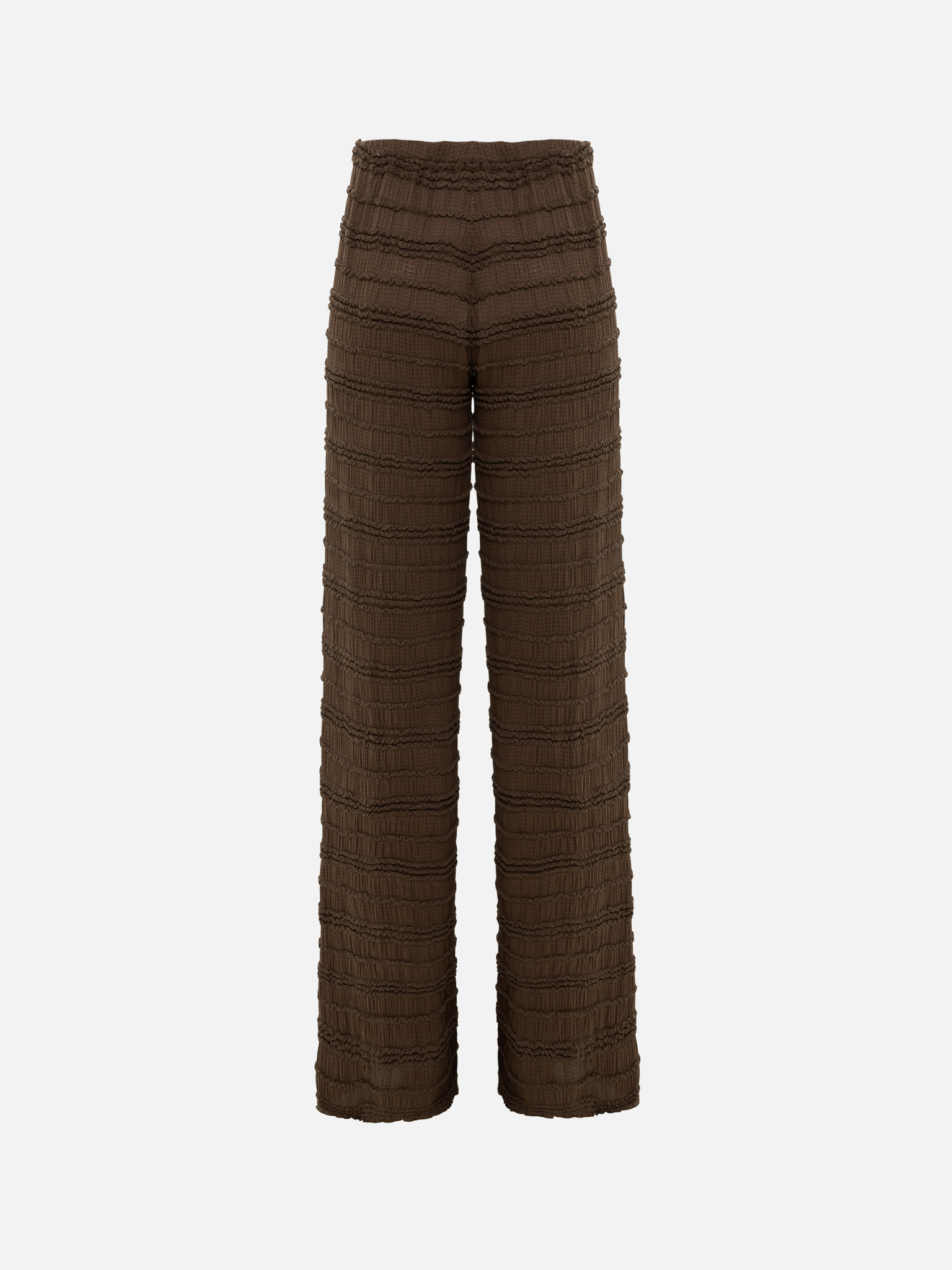 Loose-fitting trousers in crinkled fabric