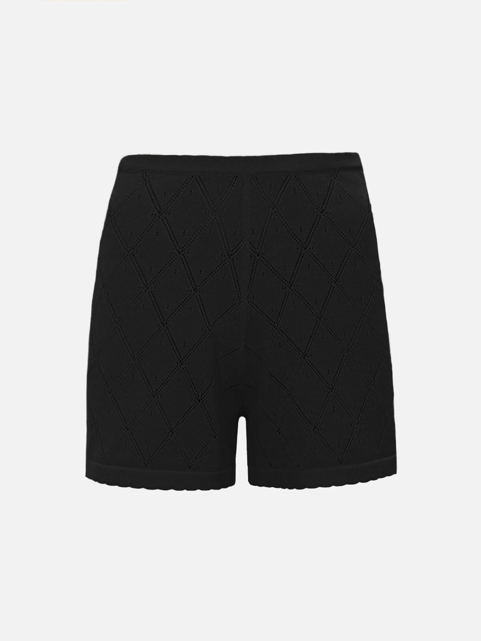 Knitted mini shorts