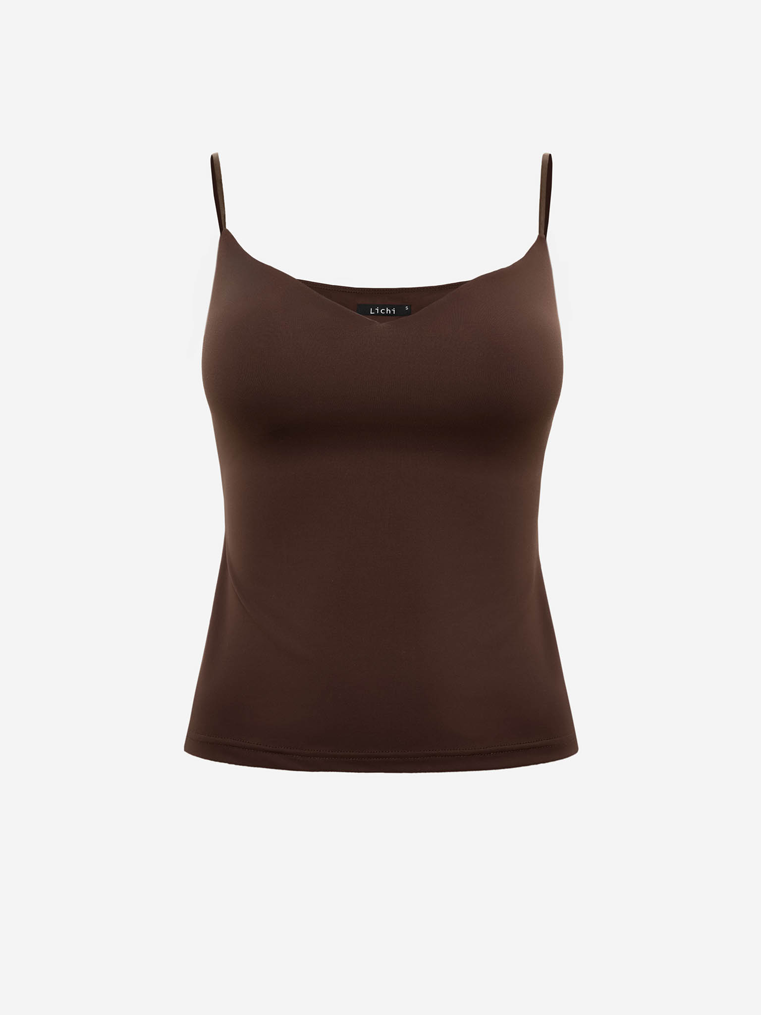 Fitted strappy top in stretchy fabric