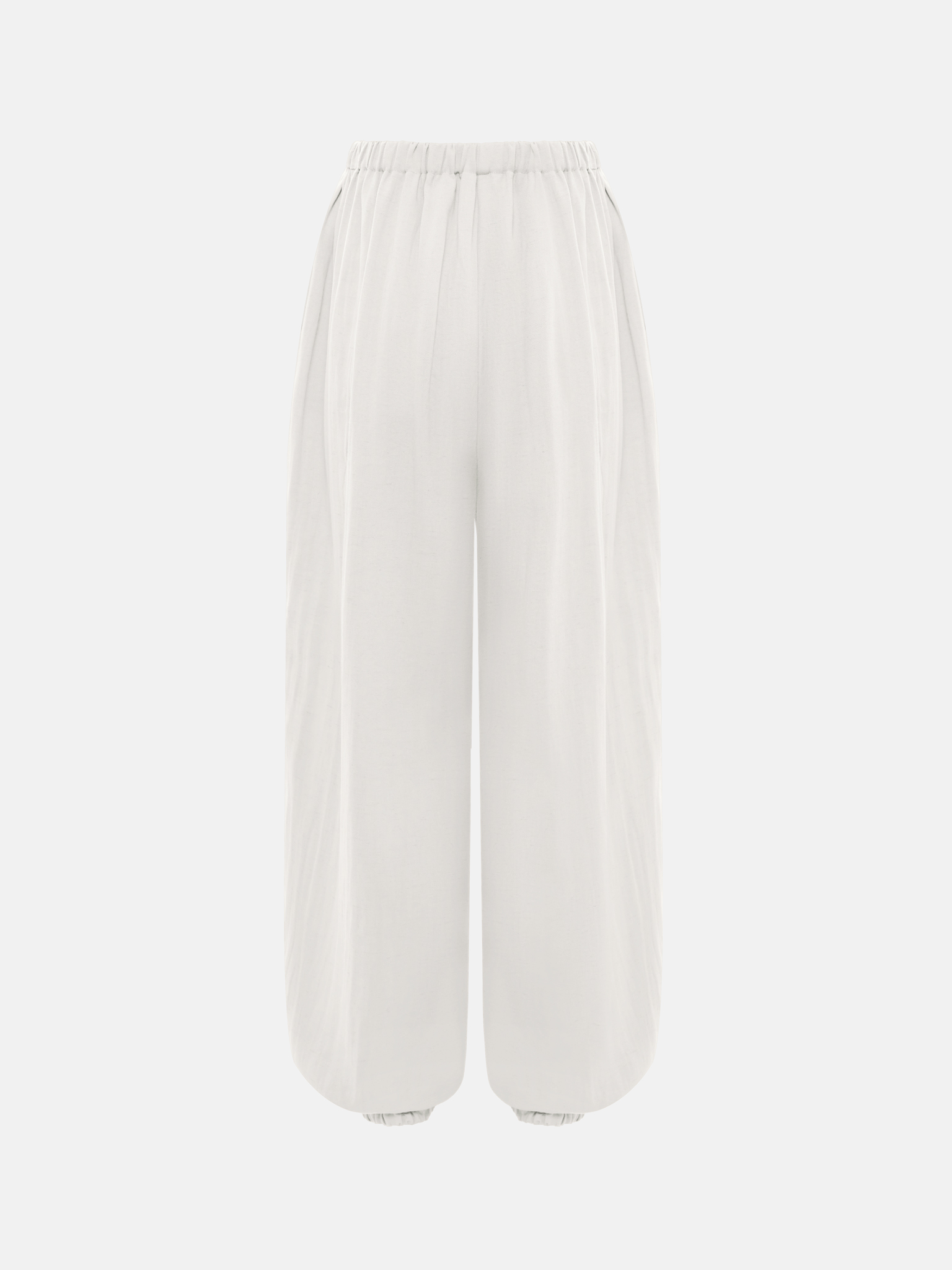 Lightweight textured trousers with elasticated cuffs