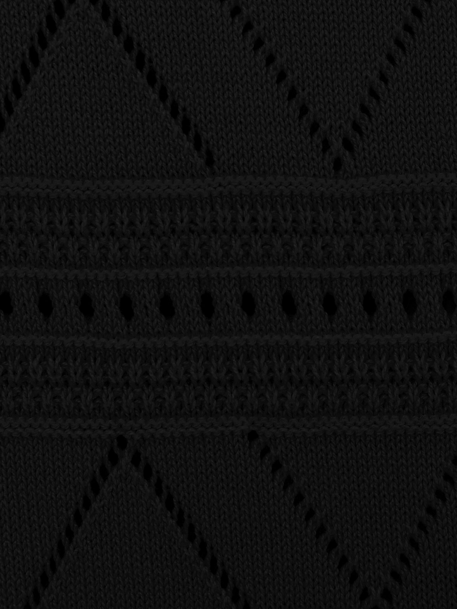 Knitted polo shirt with geometric pattern