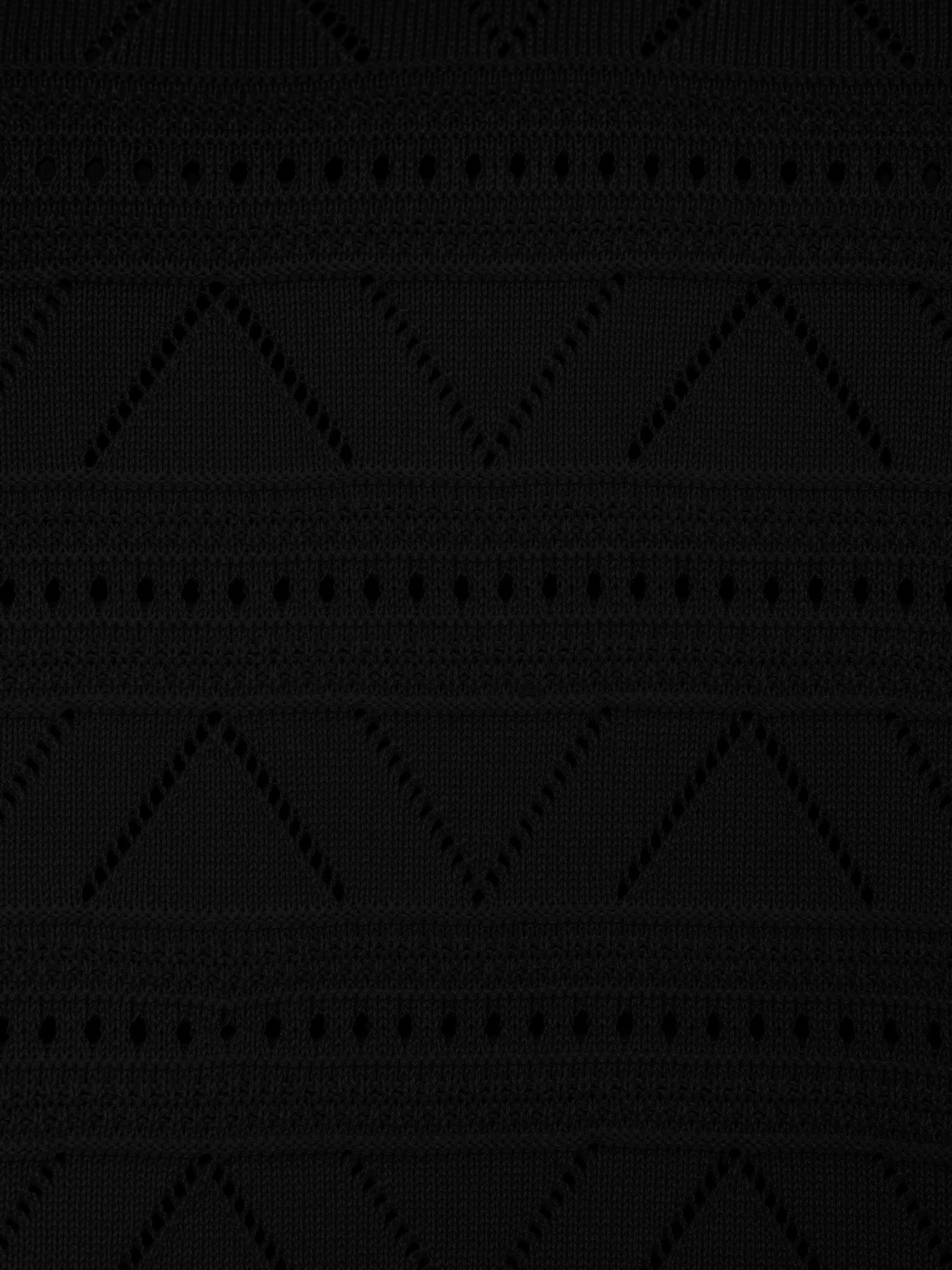 Knitted trousers with geometric pattern