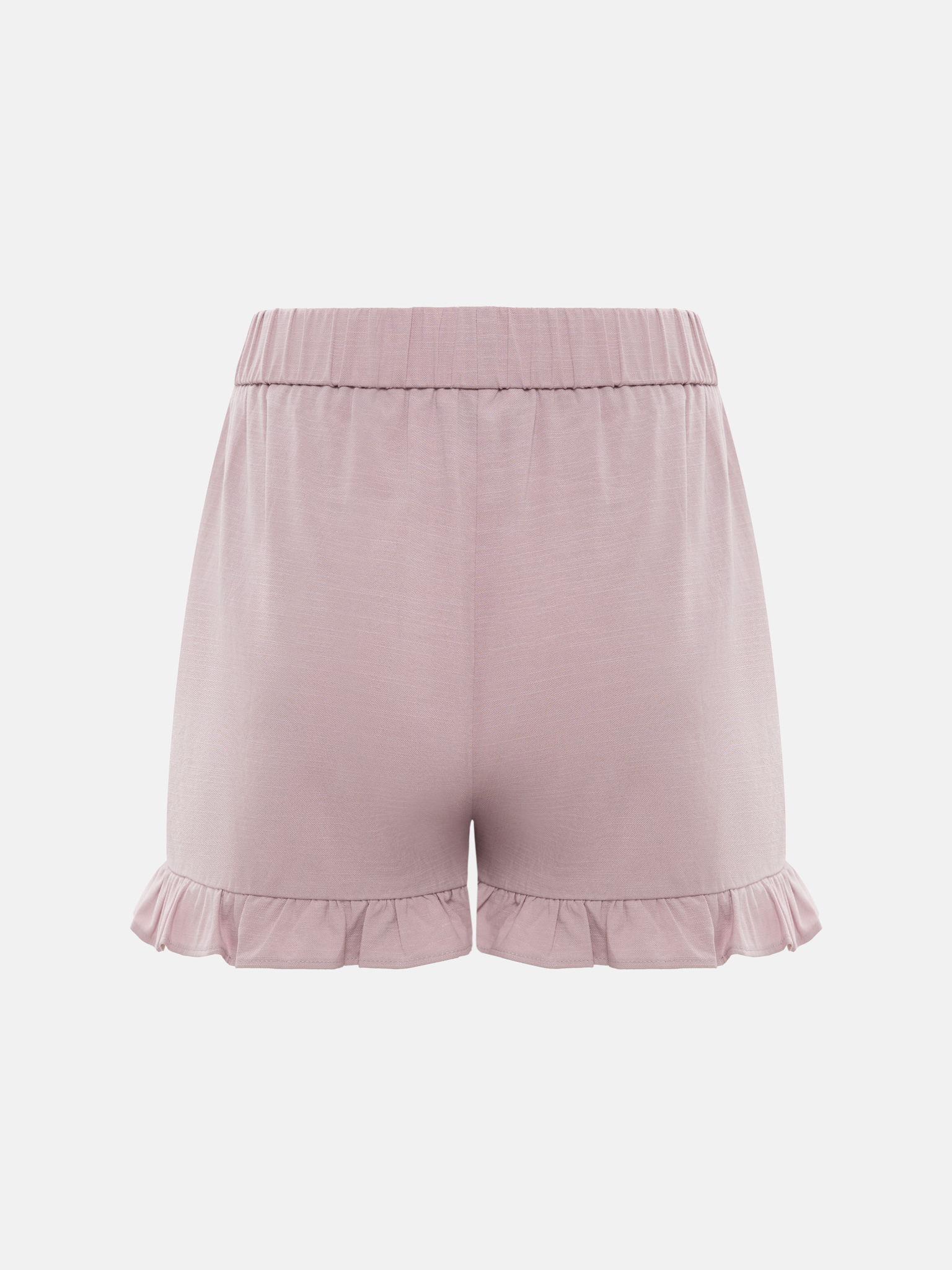 Mini shorts with ruffles at the cuffs