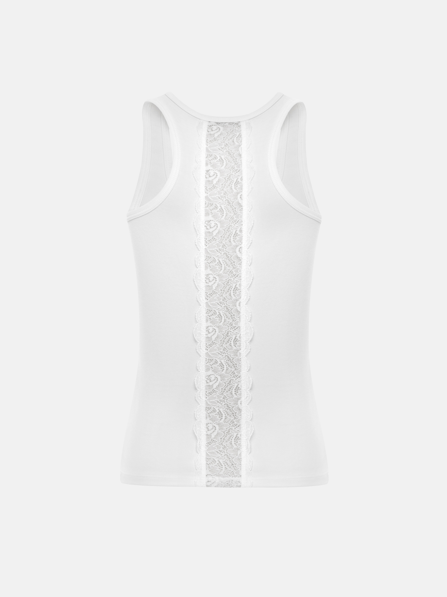 Top with wide straps and lace insert at the back