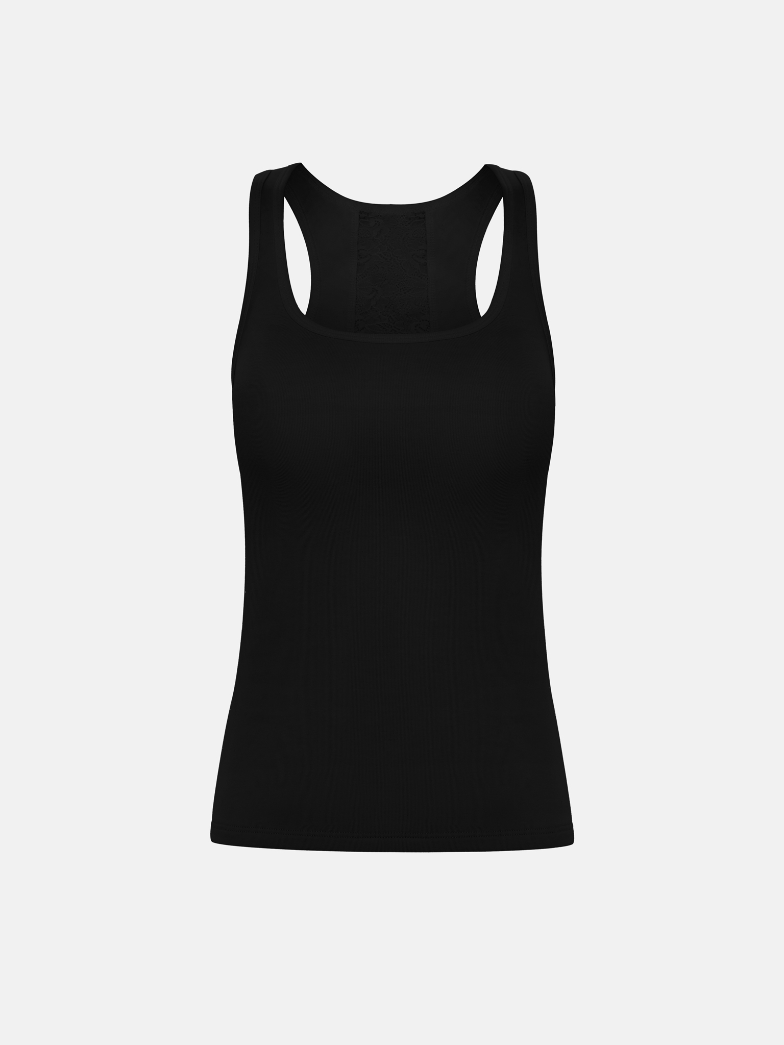 Top with wide straps and lace insert at the back