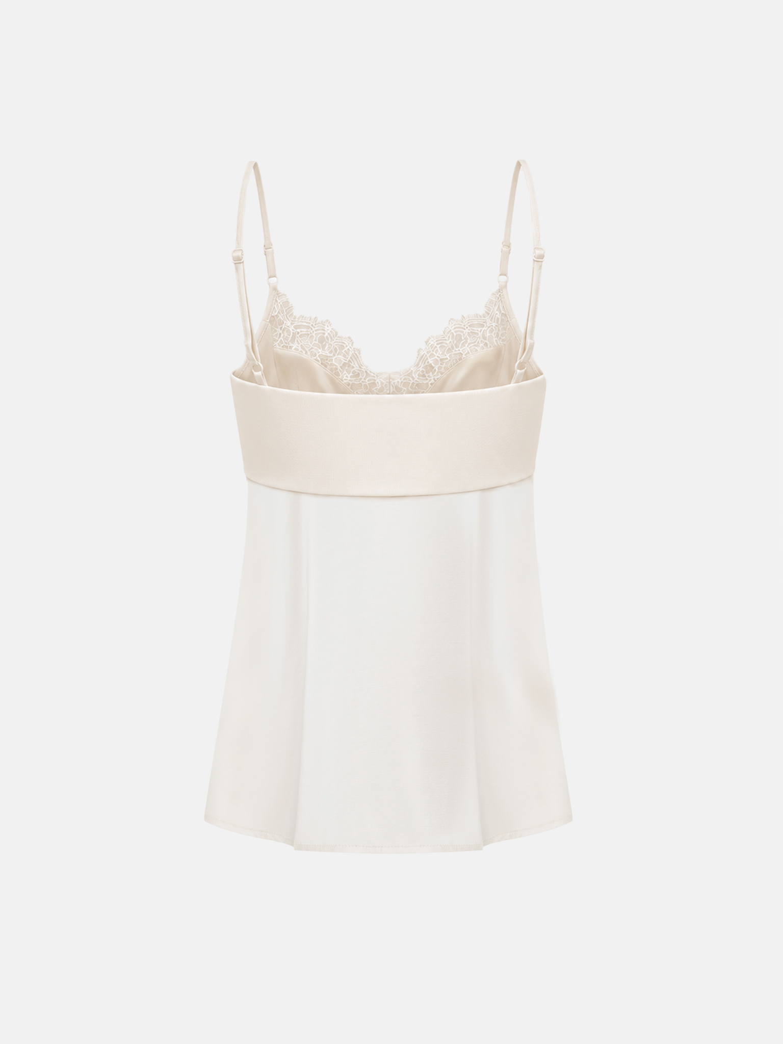 Thin-strapped top with lace and matching ties