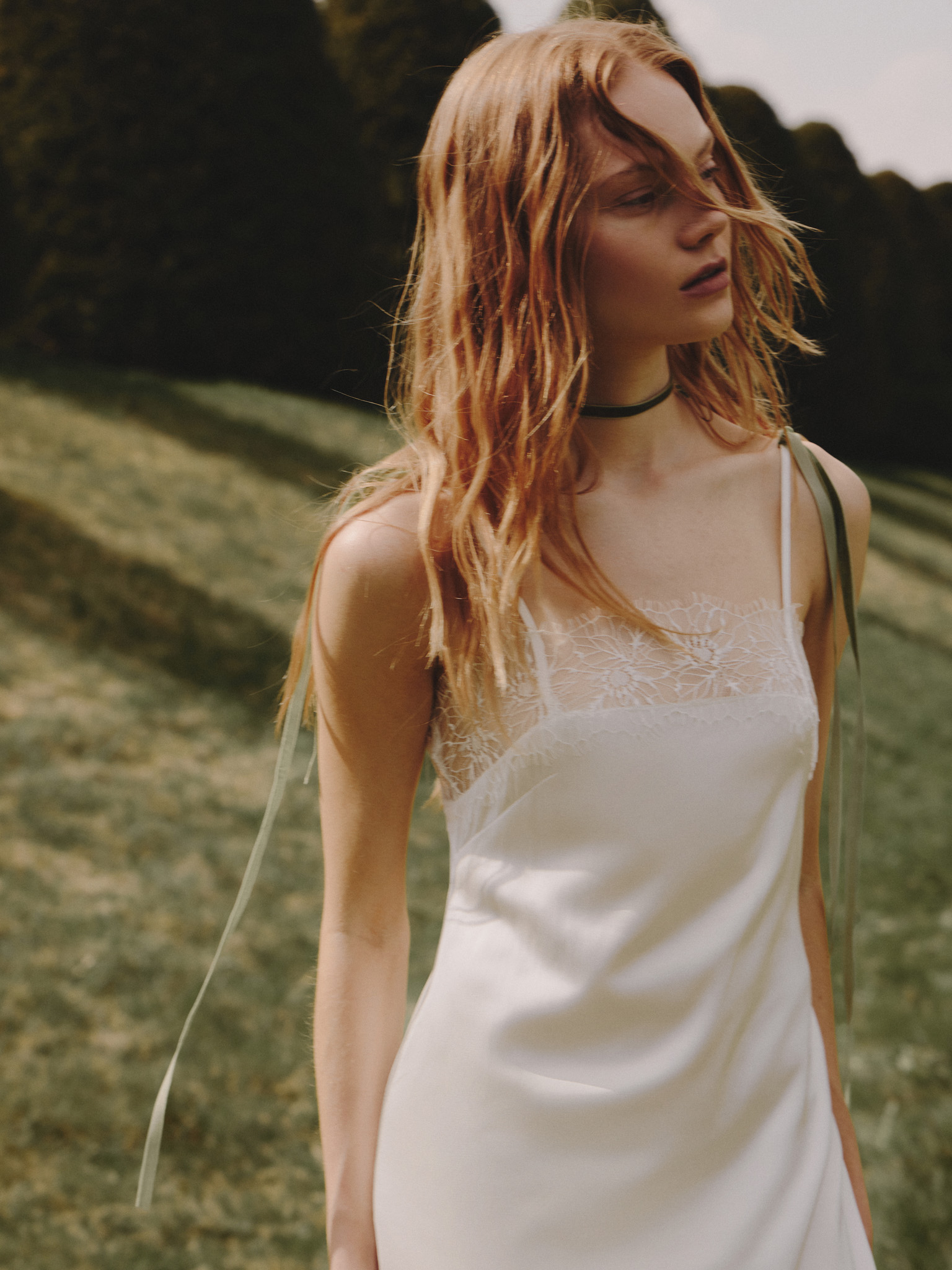 Lace maxi dress with lace detailing