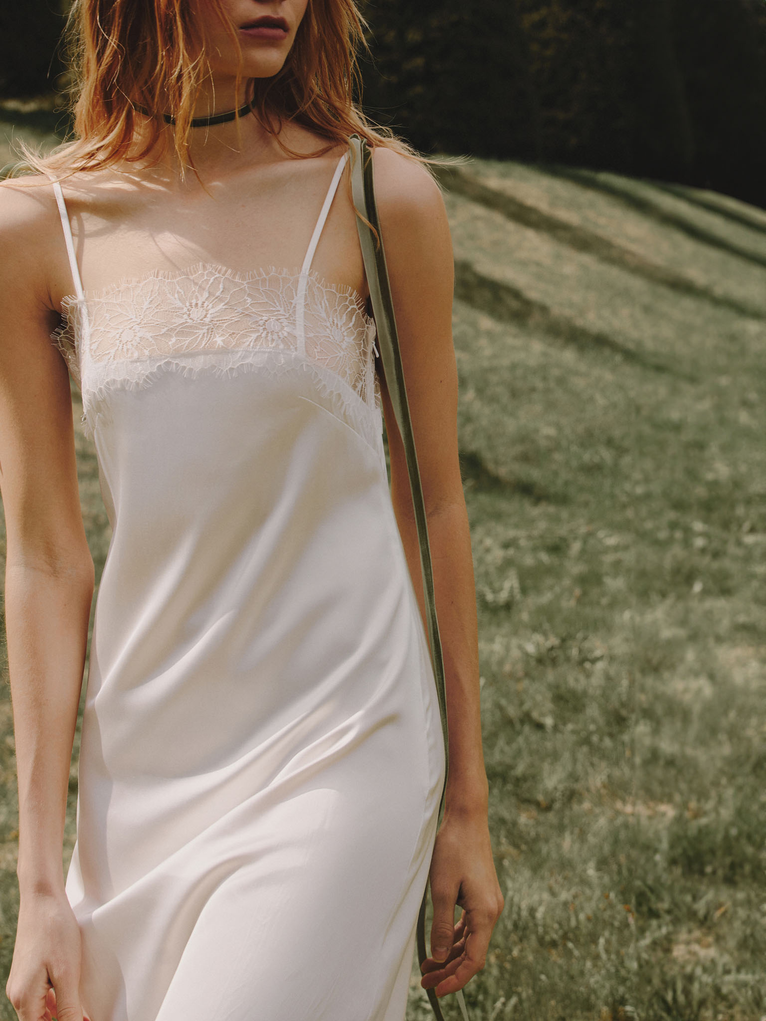 Lace maxi dress with lace detailing