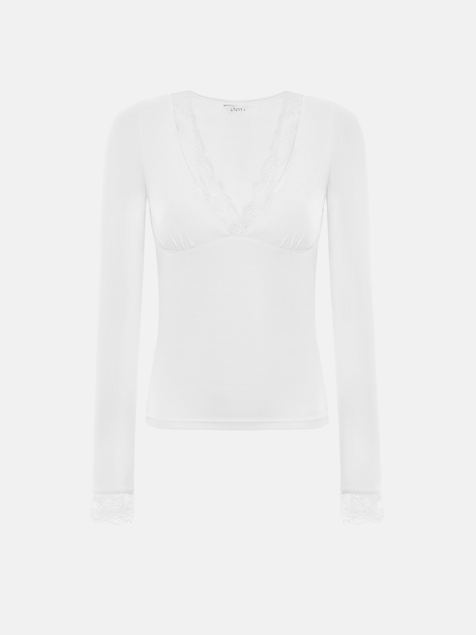 Jersey longsleeve with lace detailing