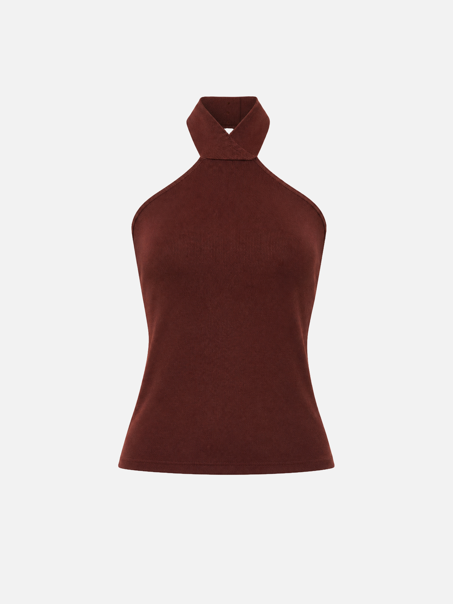 Viscose top with halter neck and open back