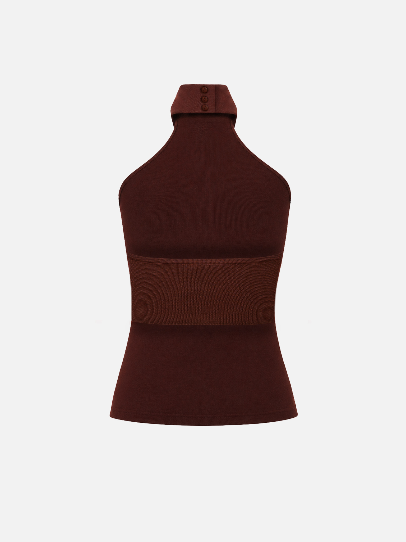 Viscose top with halter neck and open back