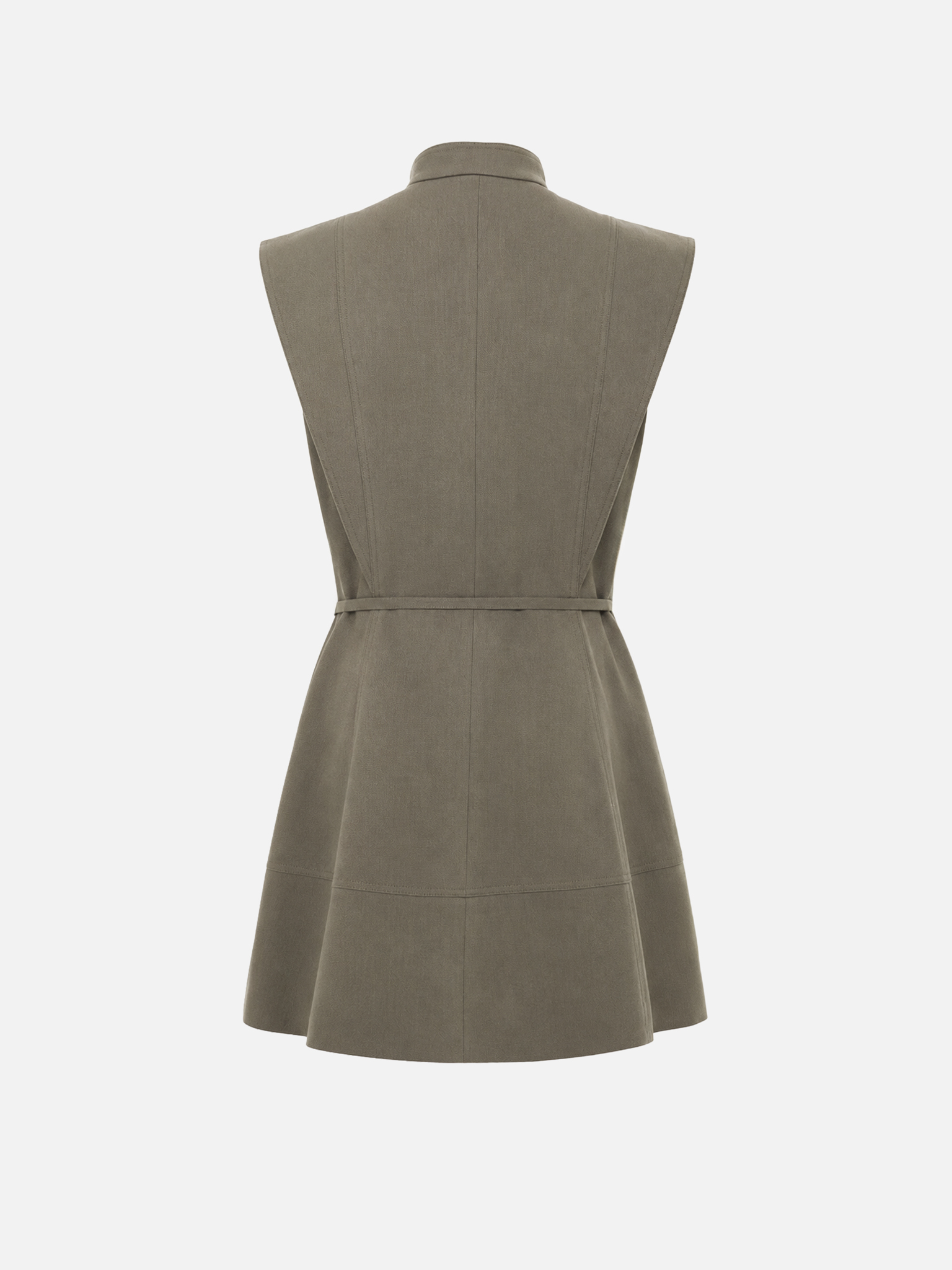 Viscose and linen mini dress with a matching belt
