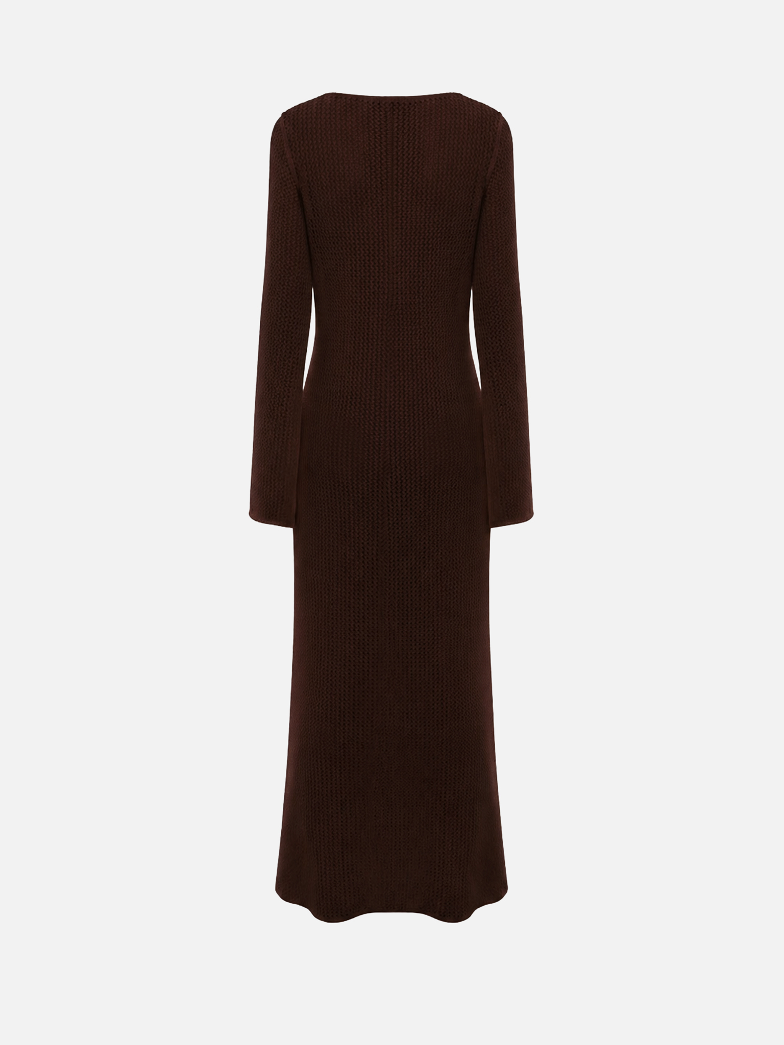 Knitted maxi dress with long sleeves and detailing on the bodice :: LICHI -  Online fashion store