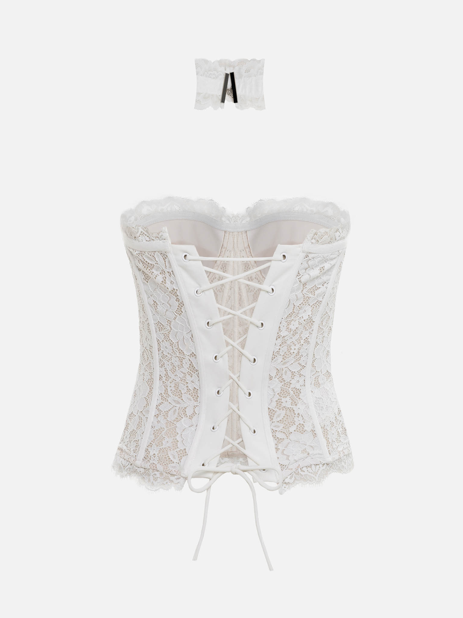 Lace corset with a matching choker