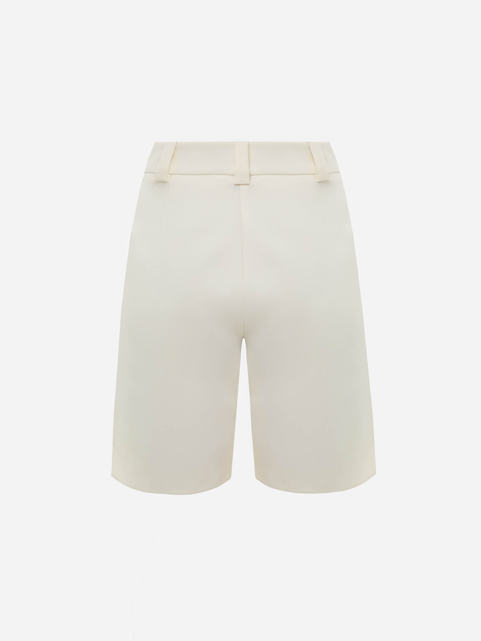Loose-fitting shorts made in suiting fabric with waist pleats 